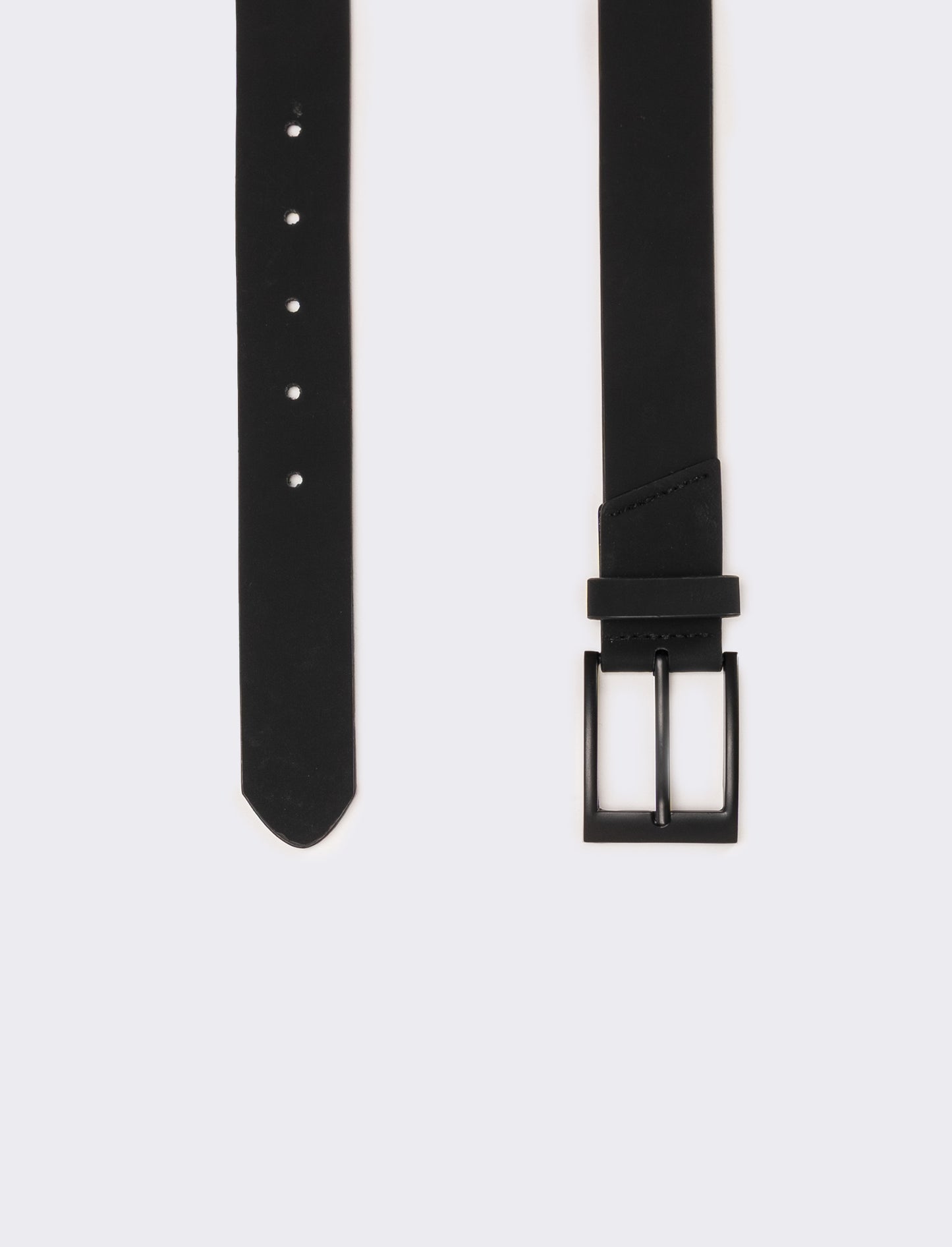 Cintura uomo casual fibbia nera opaca - Nero