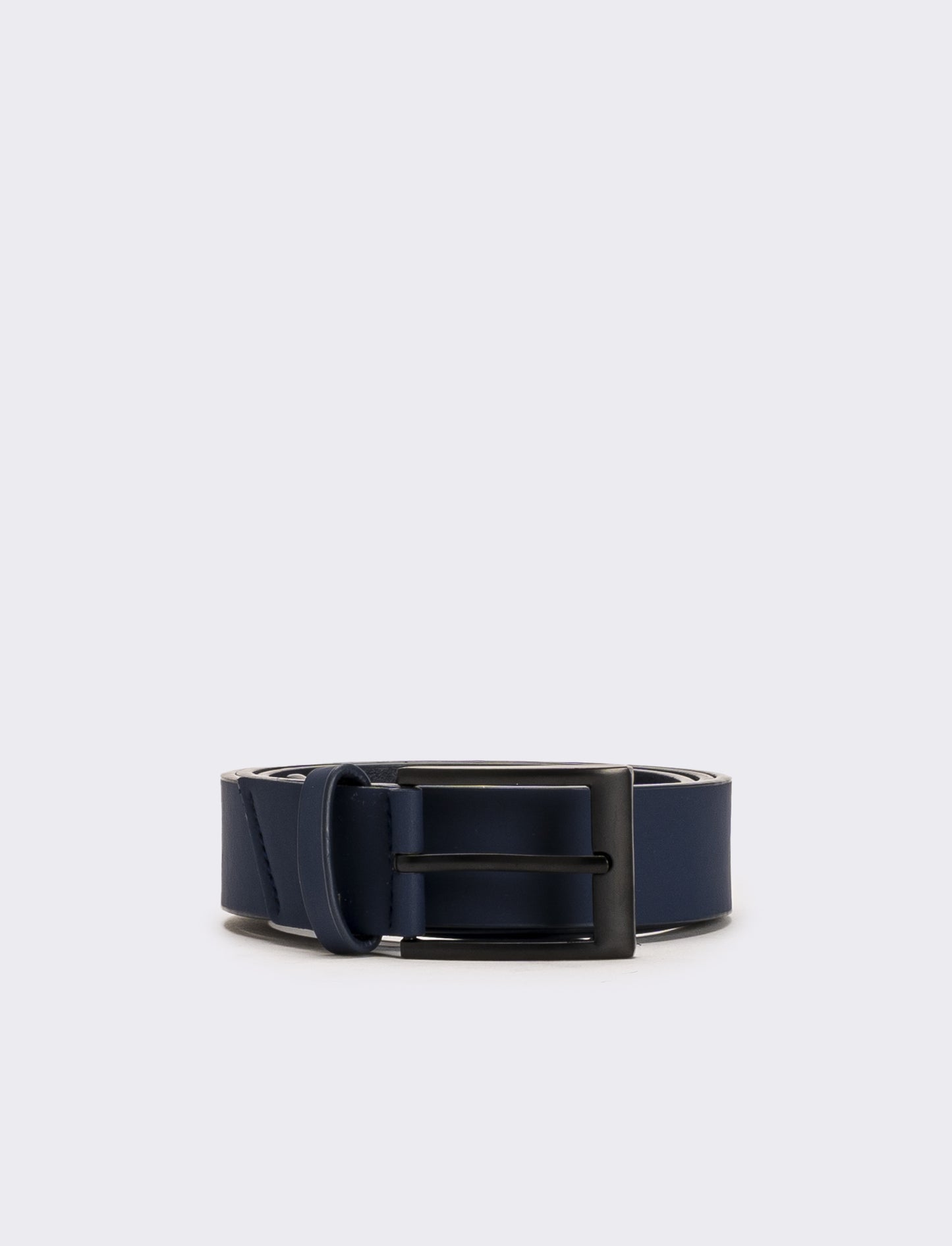 Cintura uomo casual fibbia nera opaca - Blu