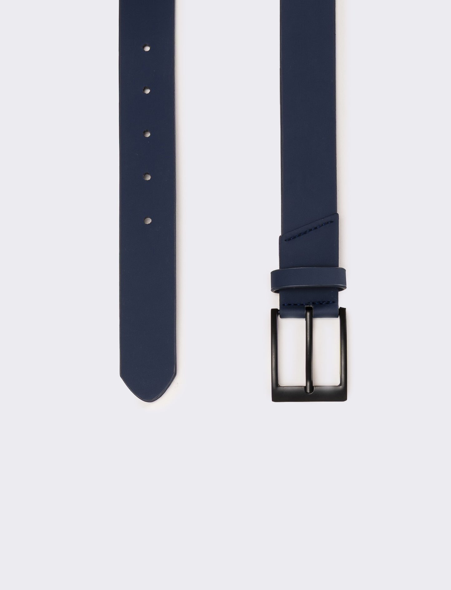 Cintura uomo casual fibbia nera opaca - Blu