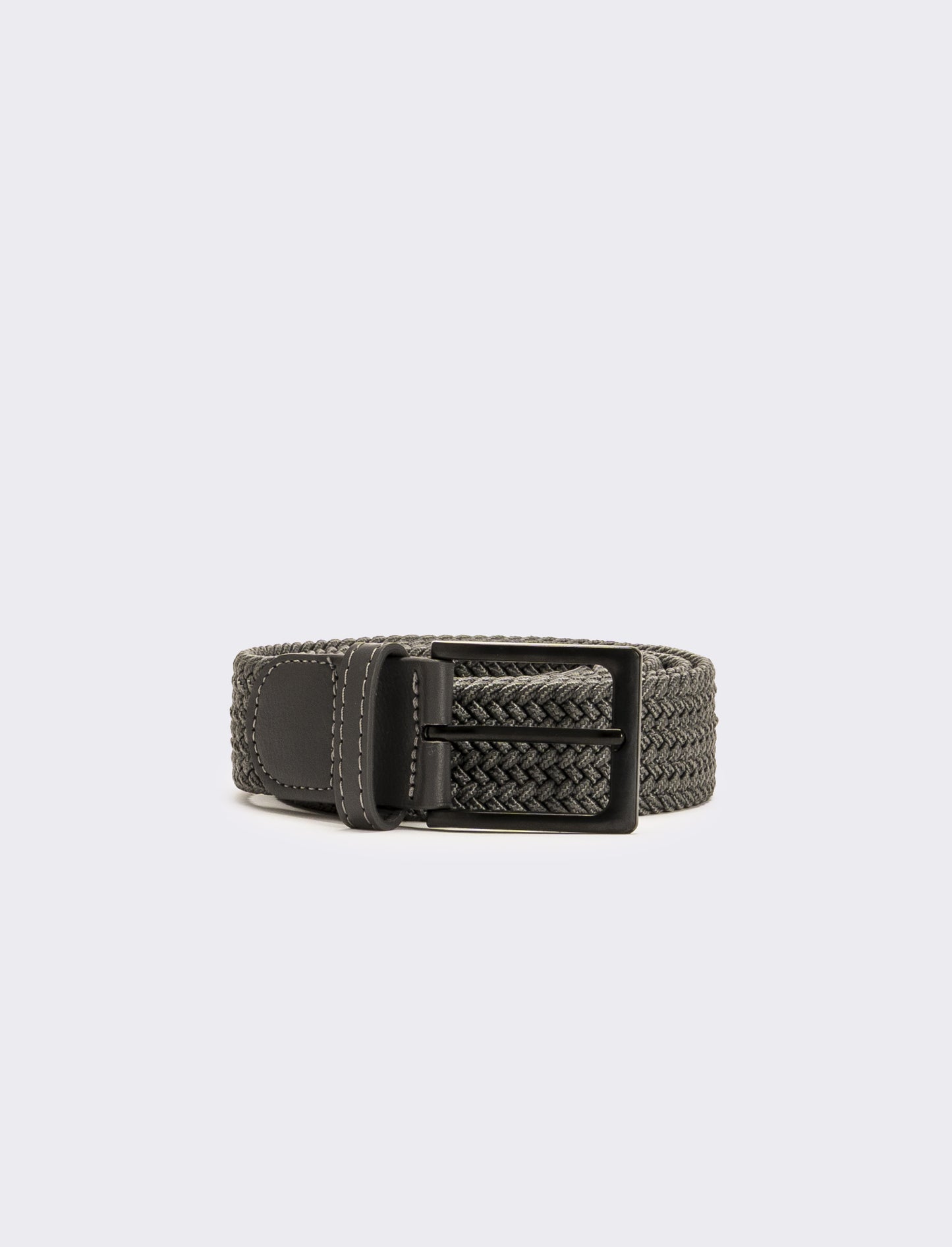 Cintura uomo fusto elastico a intreccio - Grigio
