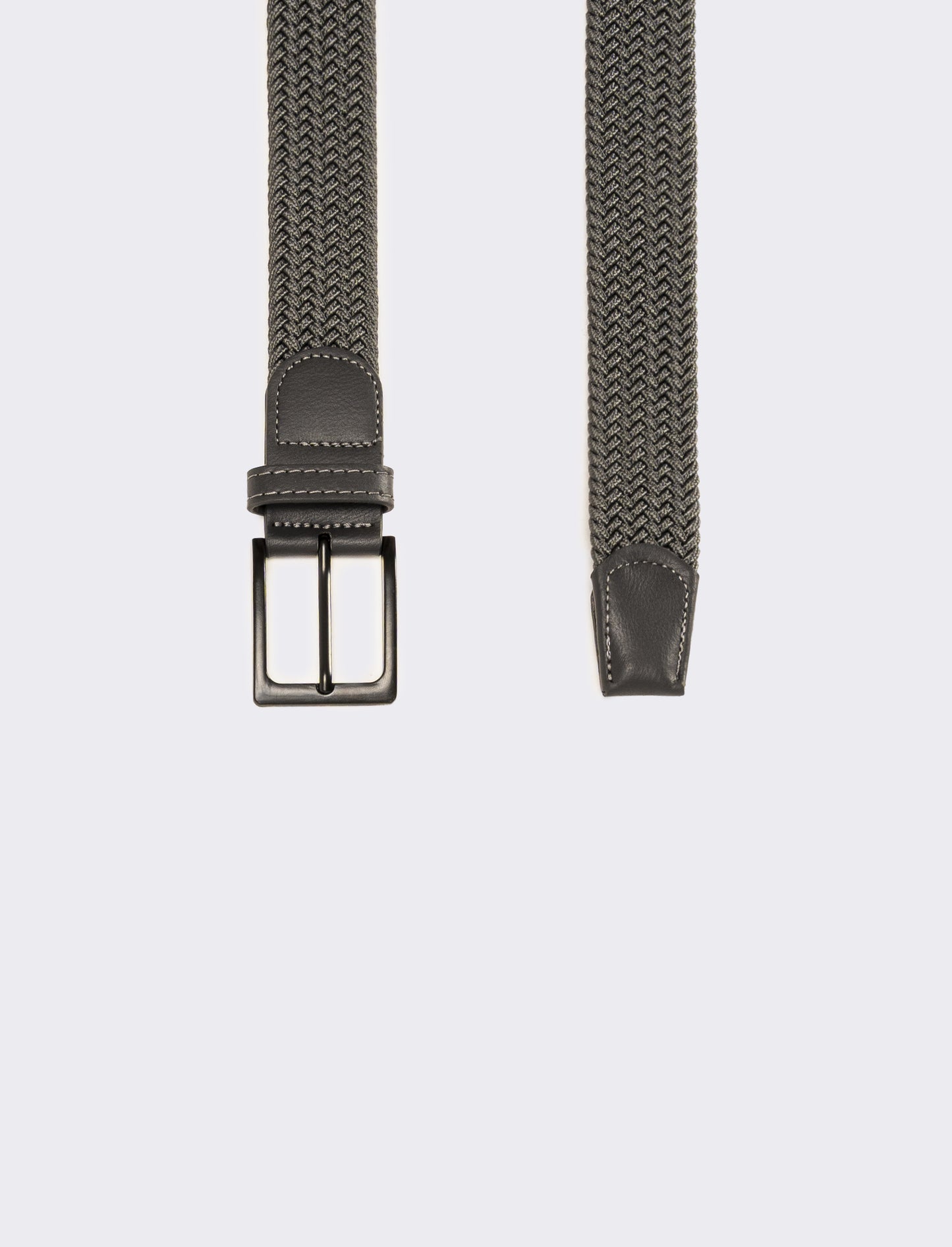 Cintura uomo fusto elastico a intreccio - Grigio