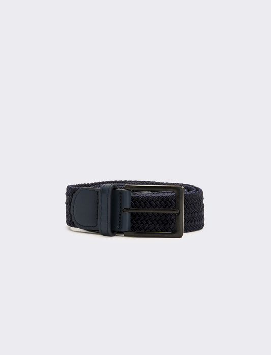 Cintura uomo fusto elastico a intreccio - Blu