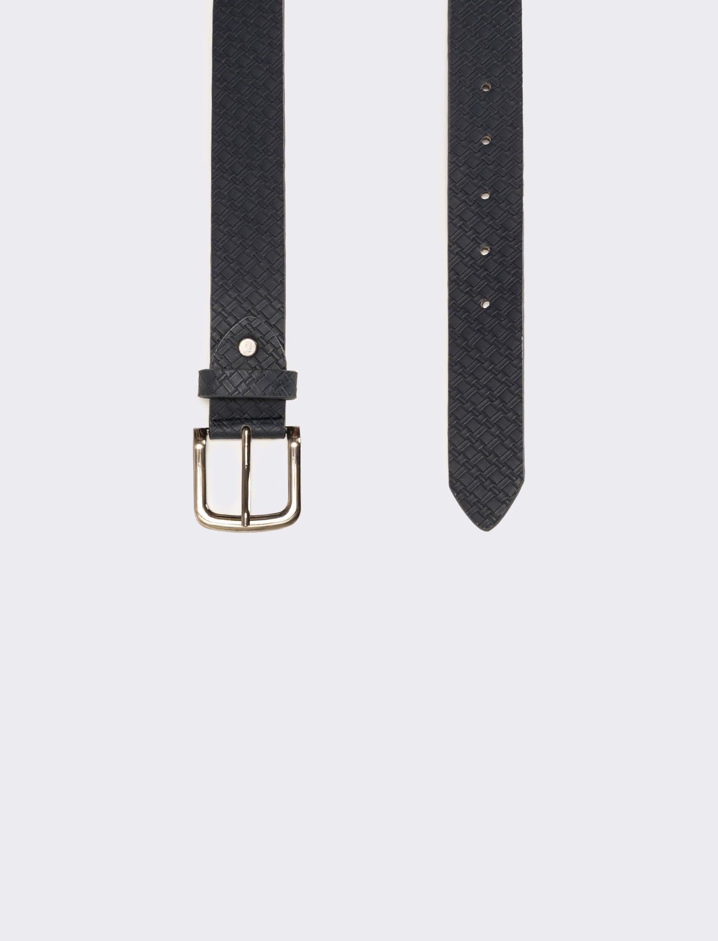Cintura uomo stampa intrecciata h 3,5 cm - Blu
