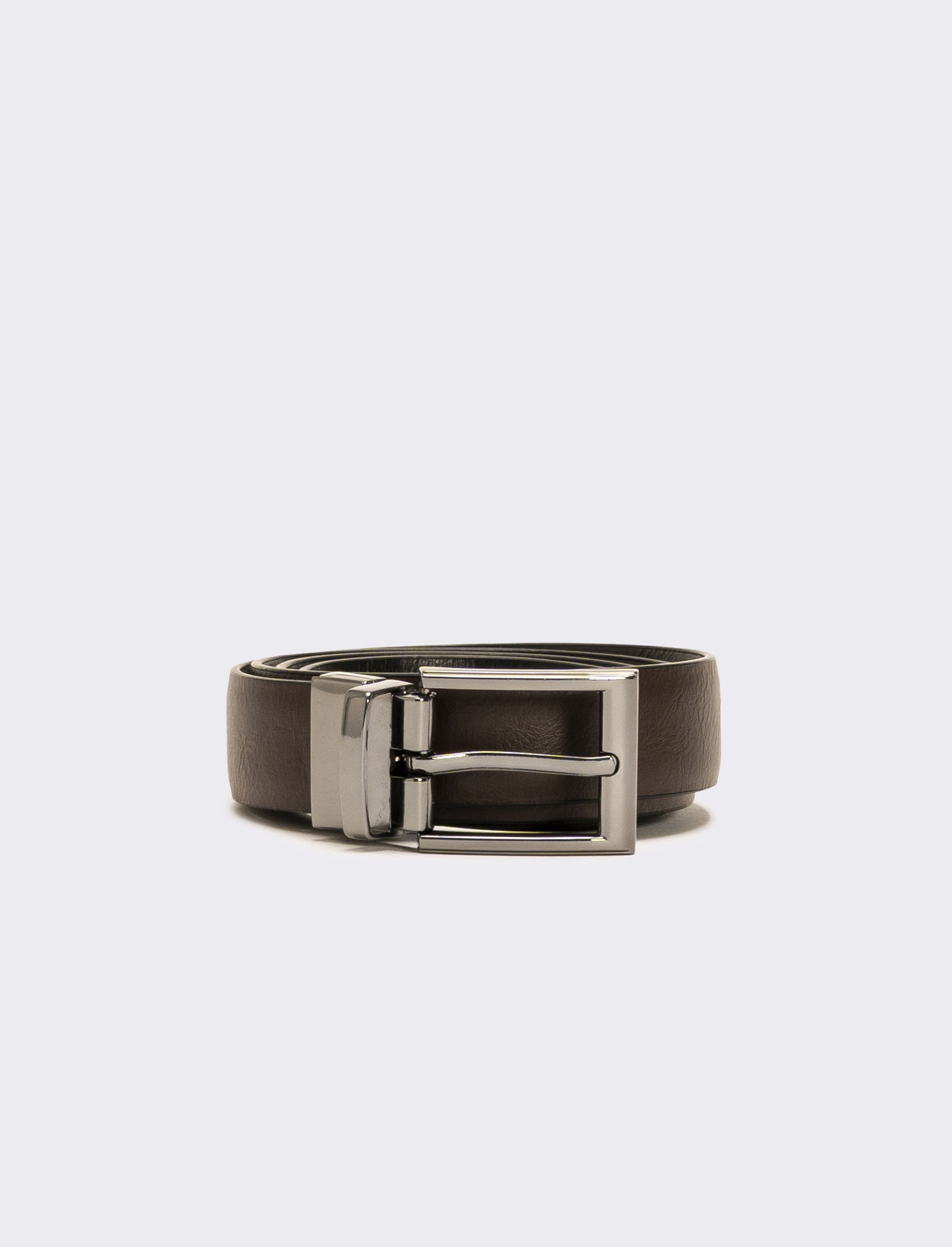 Cintura lucida double face h 3 cm - Nero