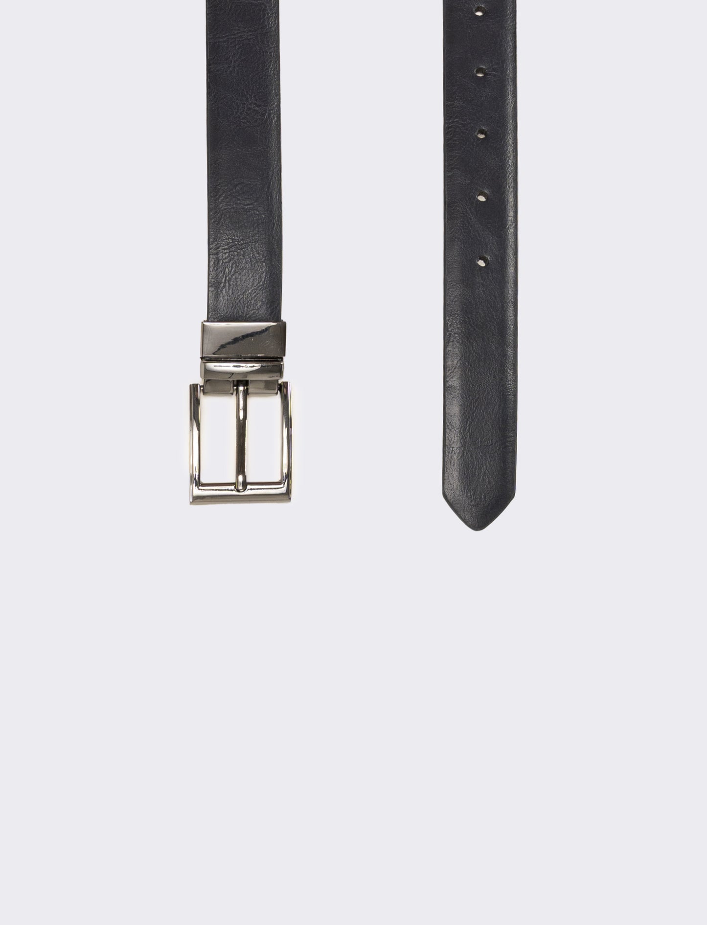 Cintura lucida double face h 3 cm - Blu