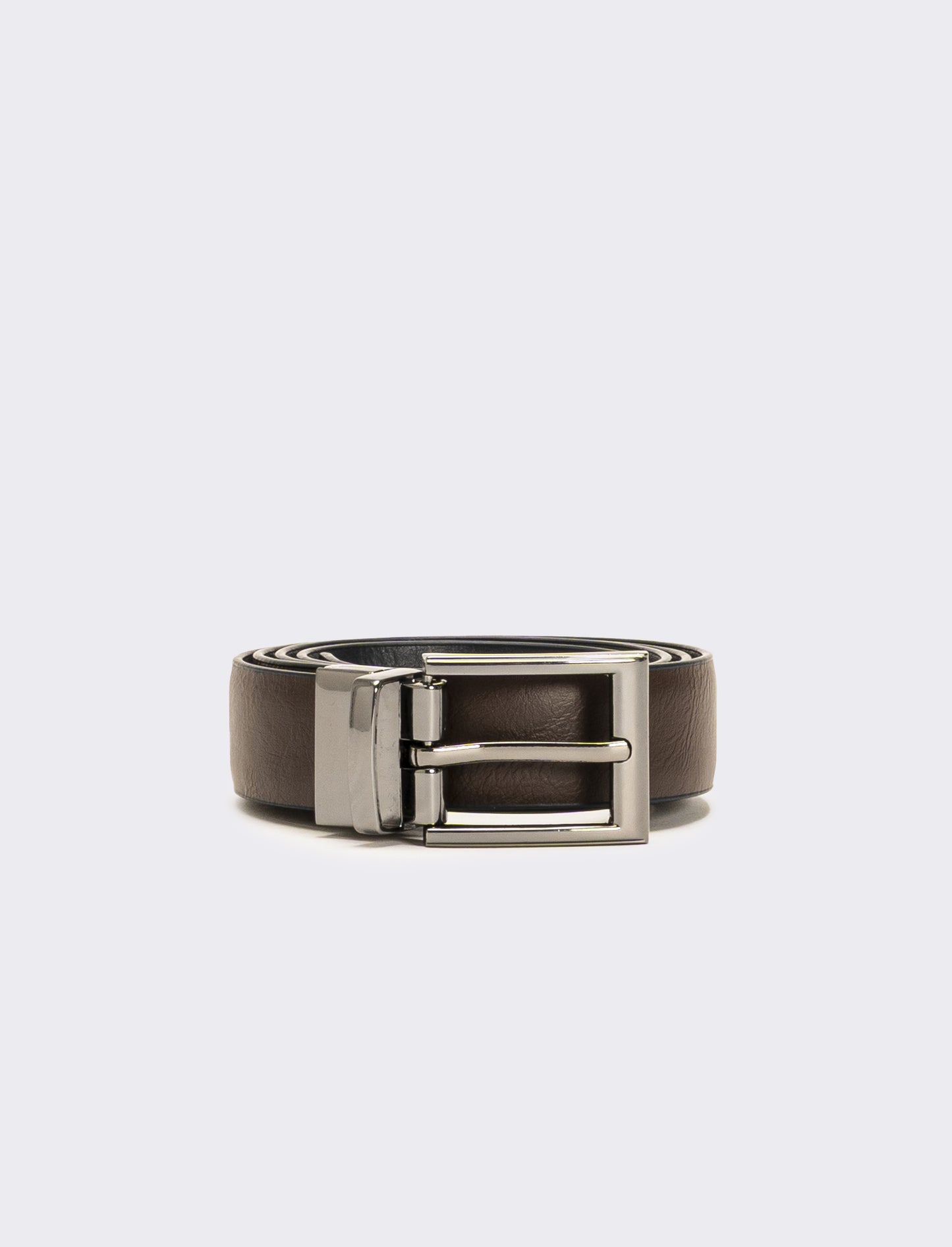 Cintura lucida double face h 3 cm - Blu