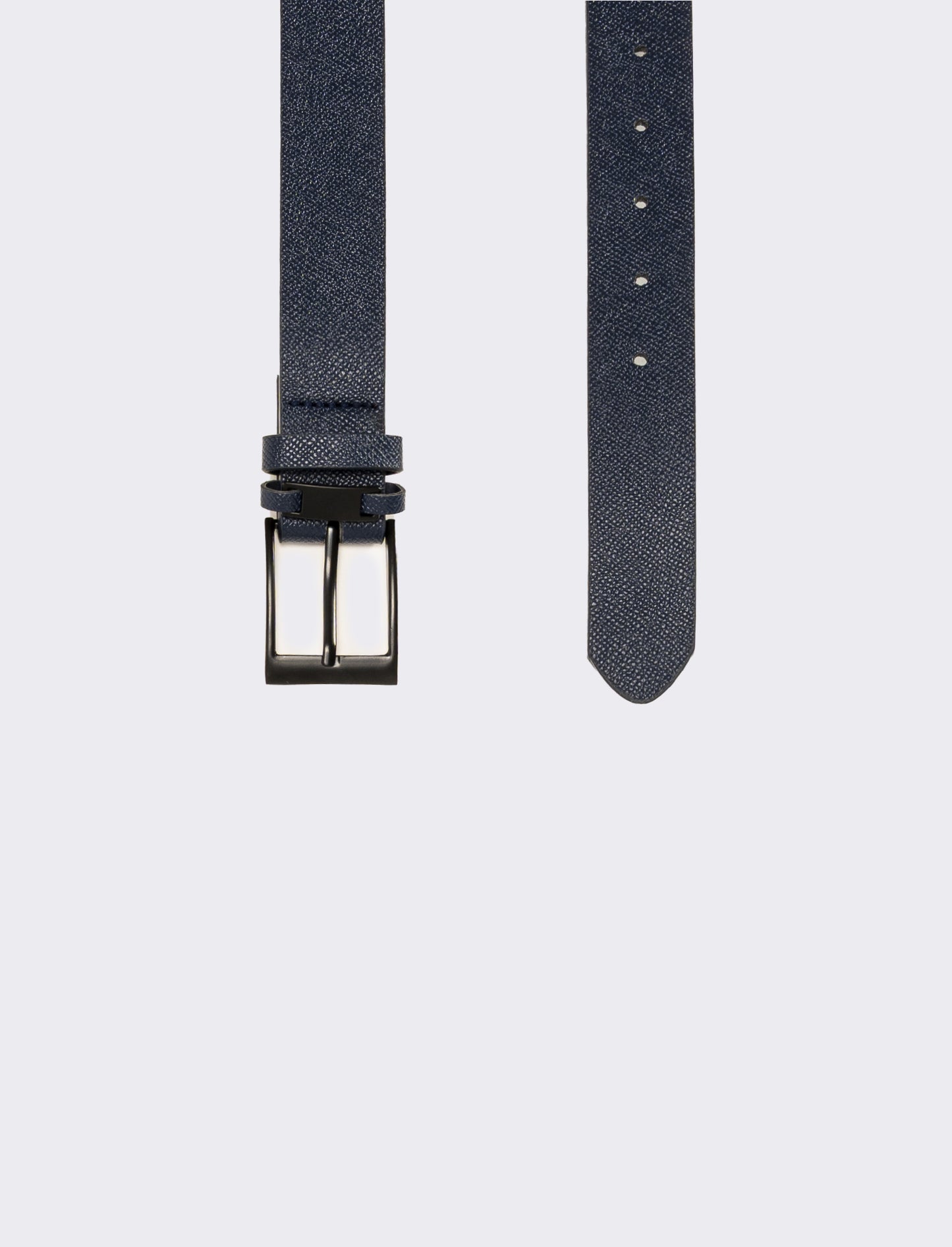 Cintura uomo doppio passante opaca - Blu
