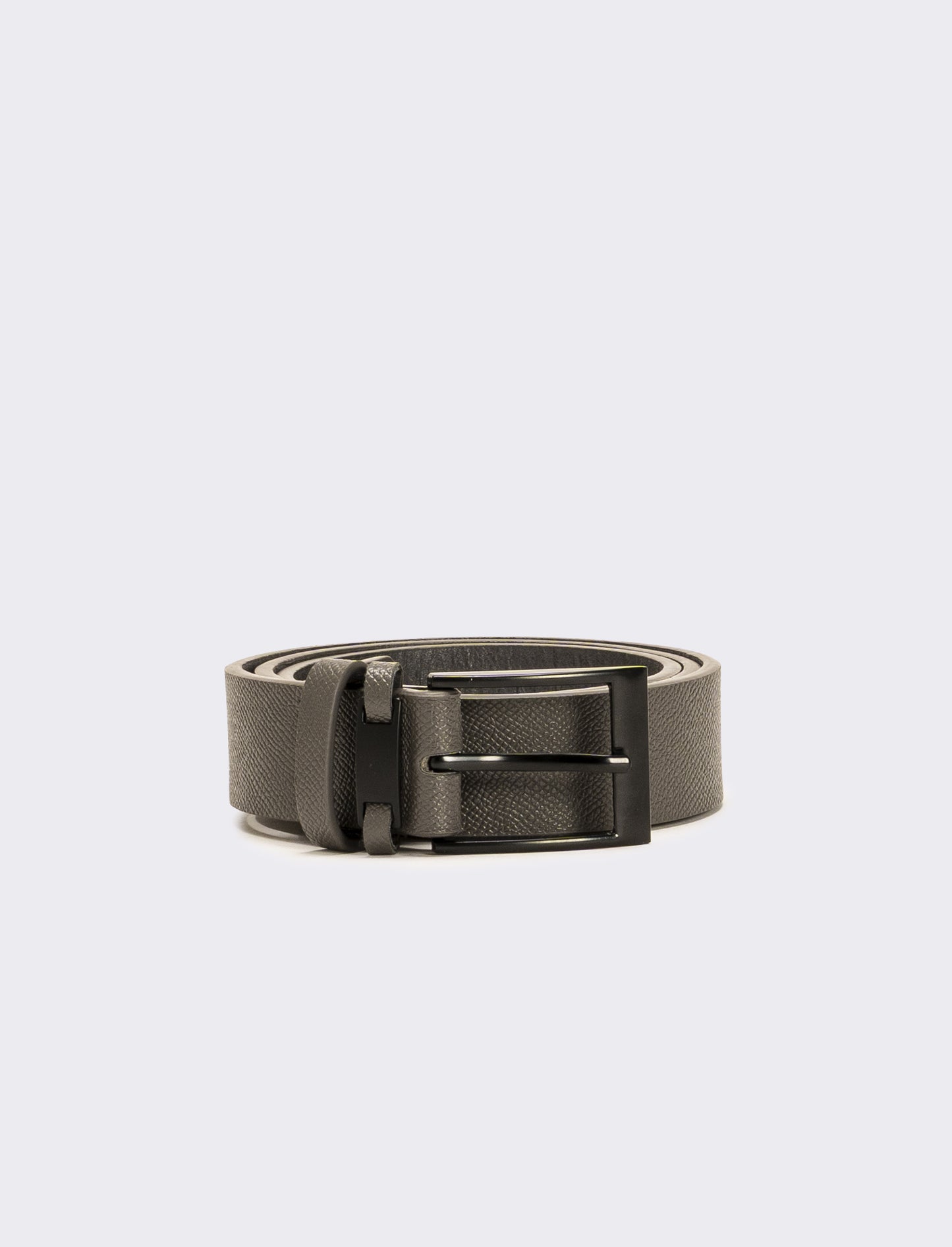 Cintura uomo doppio passante opaca - Grigio
