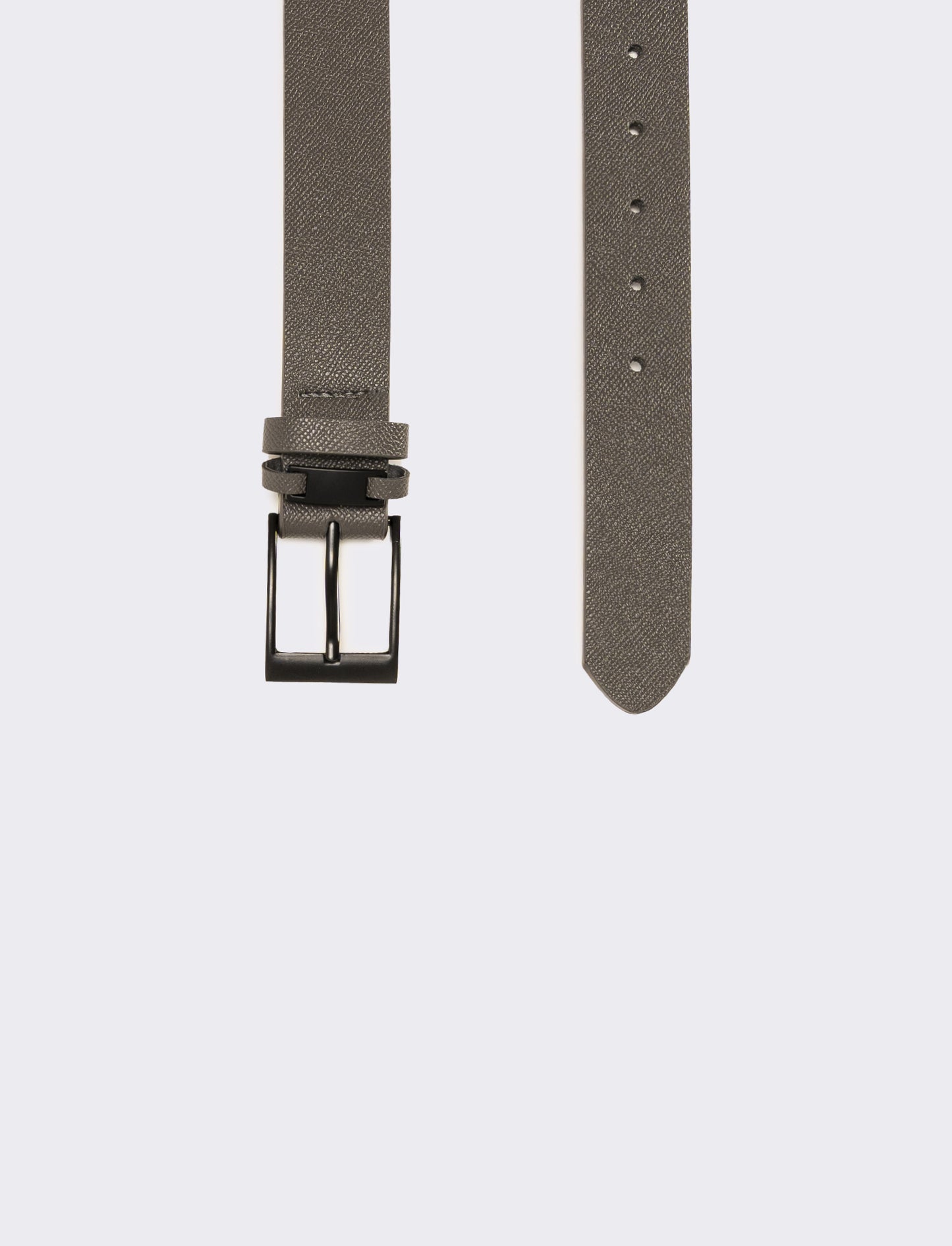 Cintura uomo doppio passante opaca - Grigio