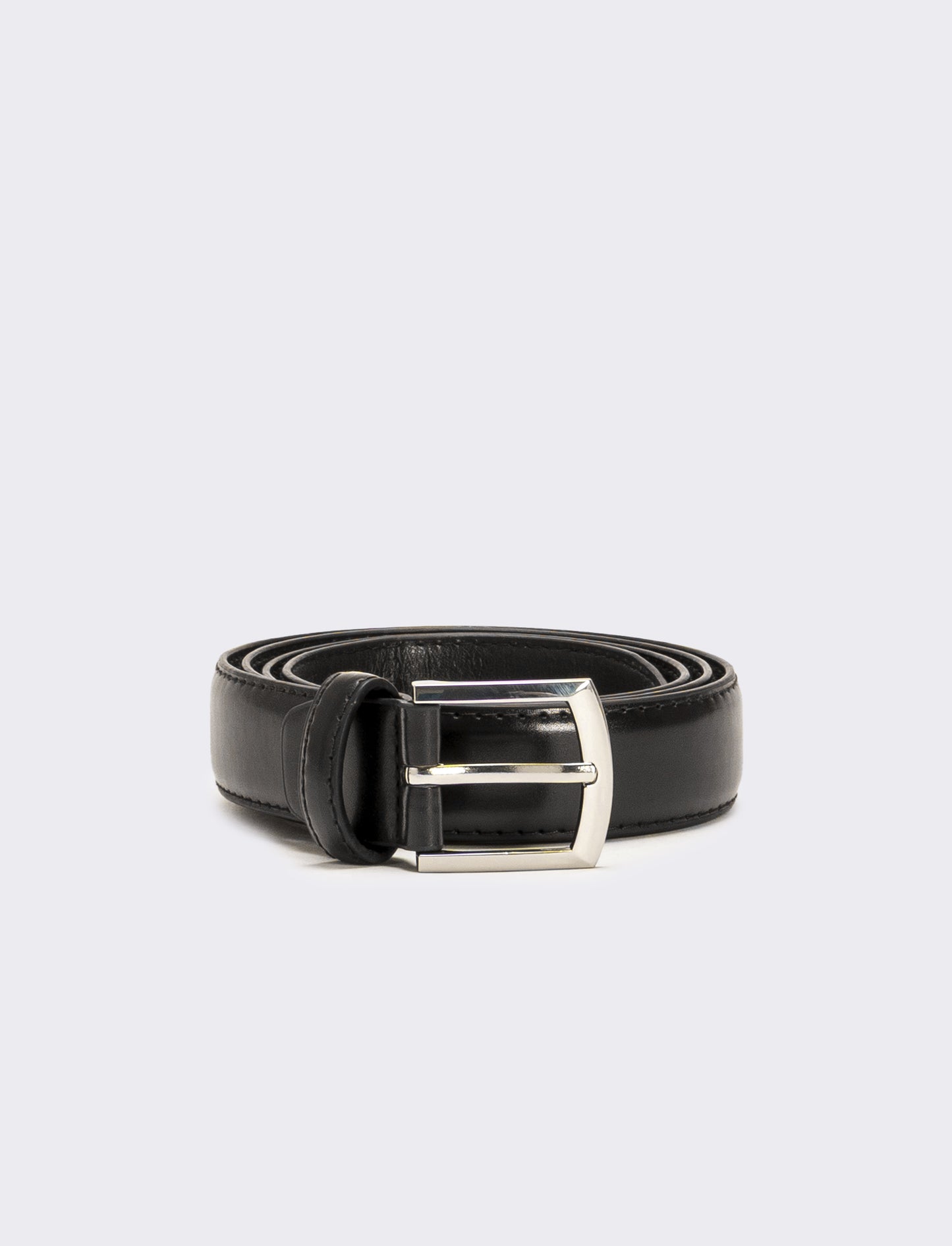 Cintura uomo classica bombata h 3 cm - Nero
