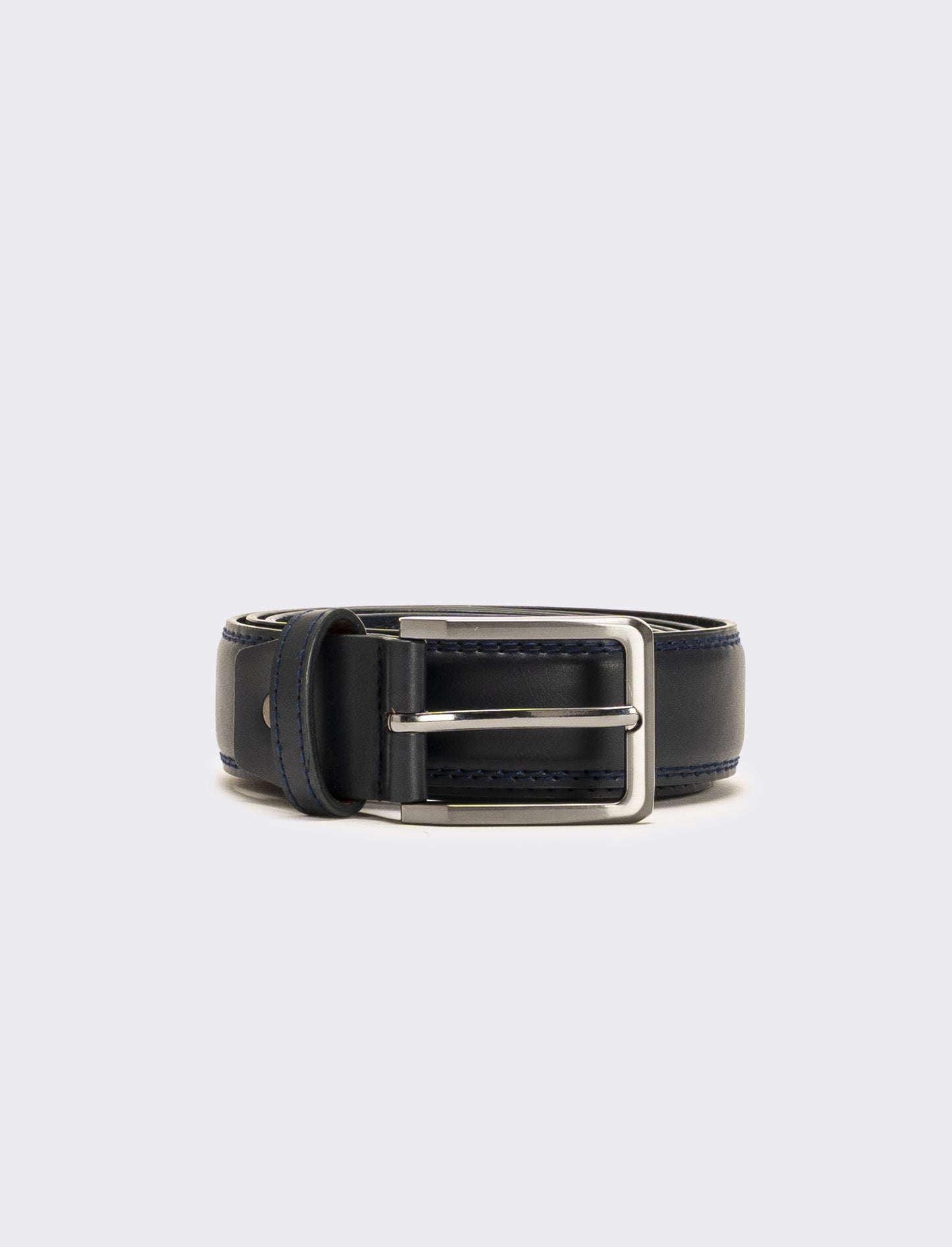 Cintura uomo basic bombata h 3,5 cm - Blu