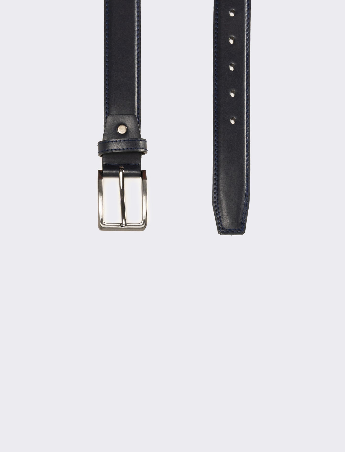 Cintura uomo basic bombata h 3,5 cm - Blu