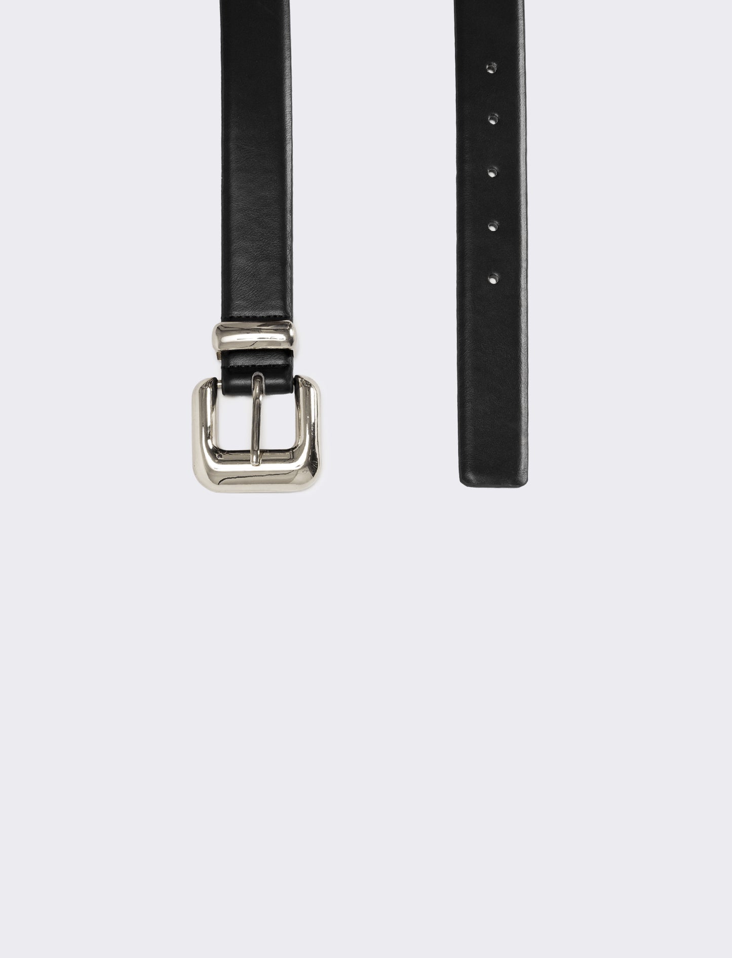 Cintura donna basic con passante in metallo - Nero