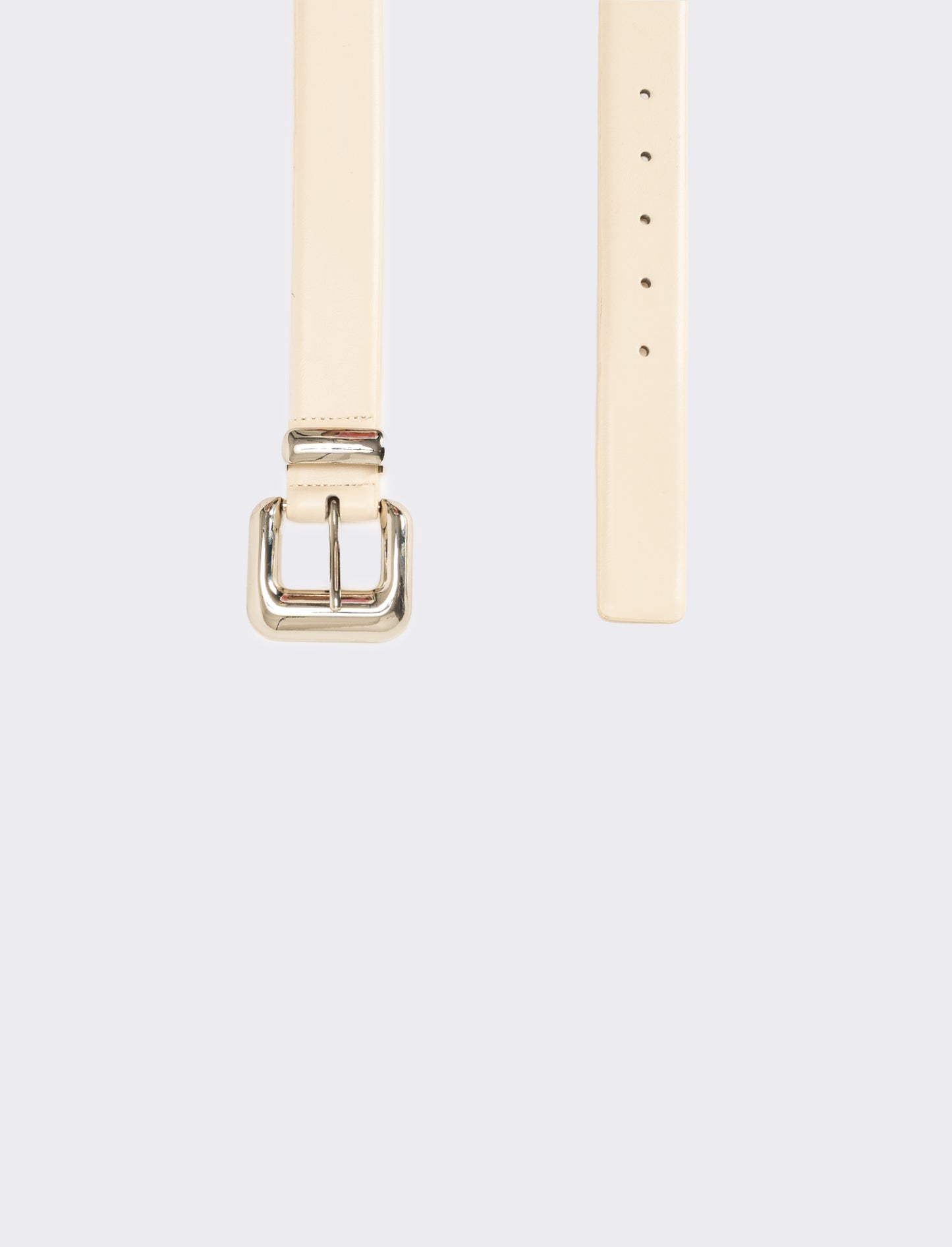Cintura donna basic con passante in metallo - Beige