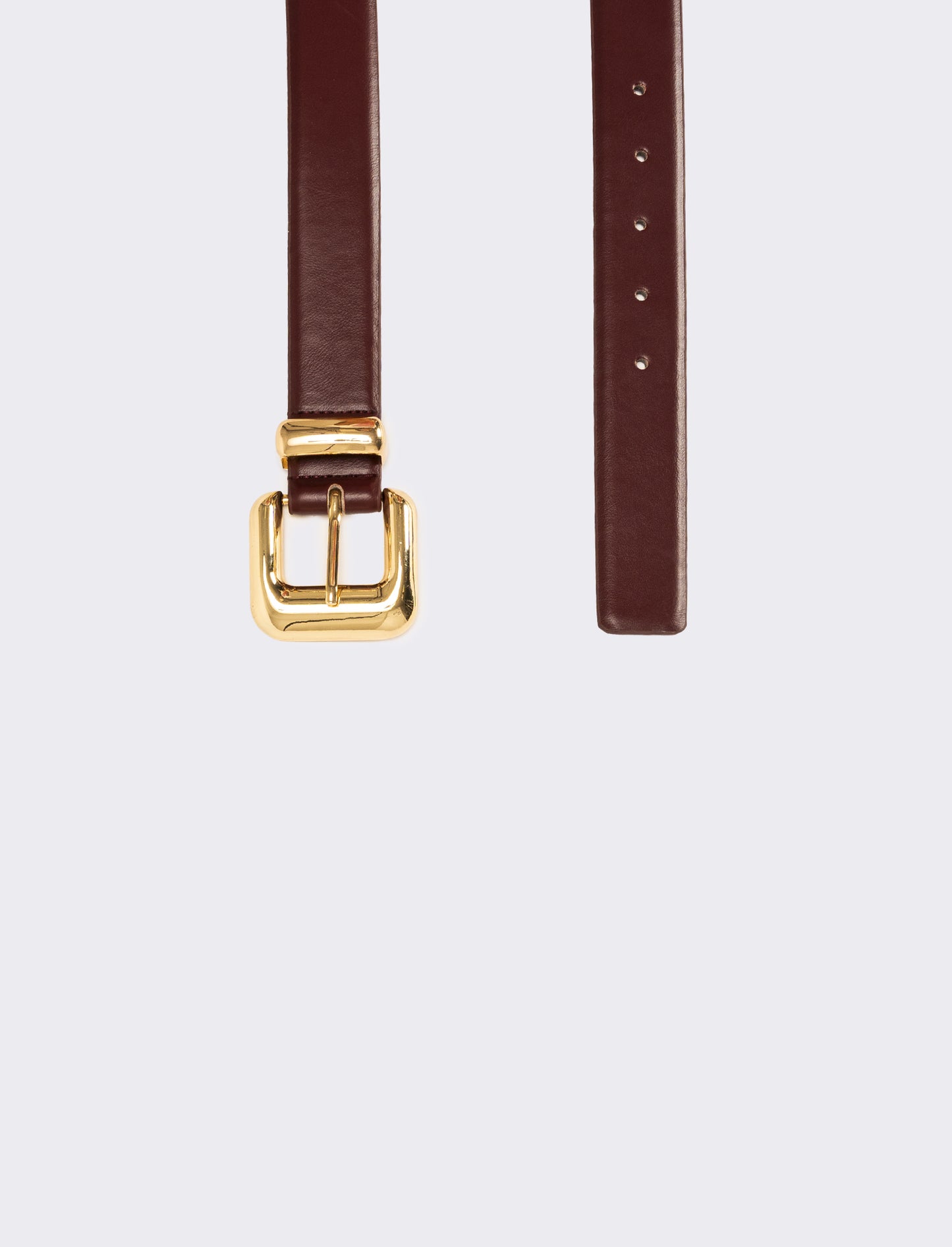 Cintura donna basic con passante in metallo - Bordeaux