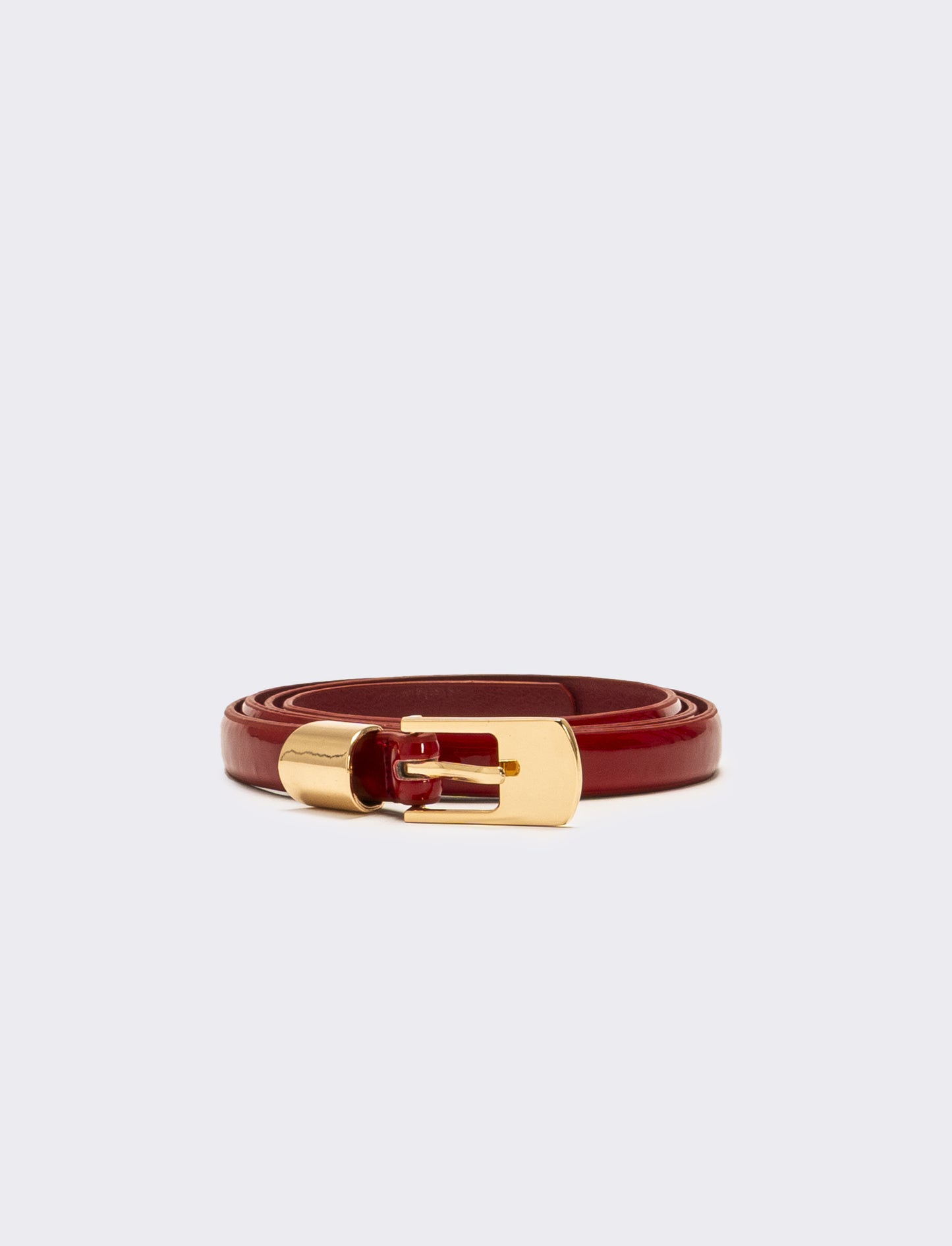Cintura donna sottile in vernice - Rosso