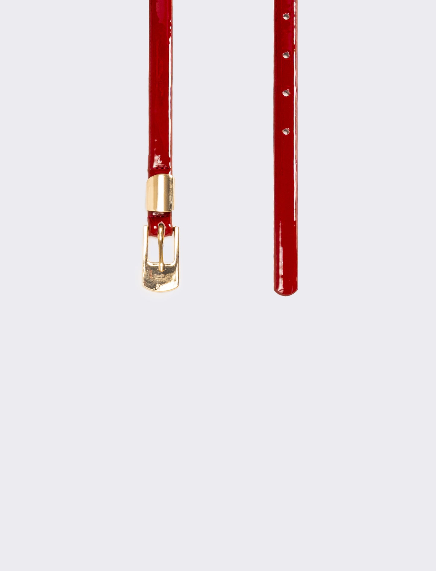 Cintura donna sottile in vernice - Rosso