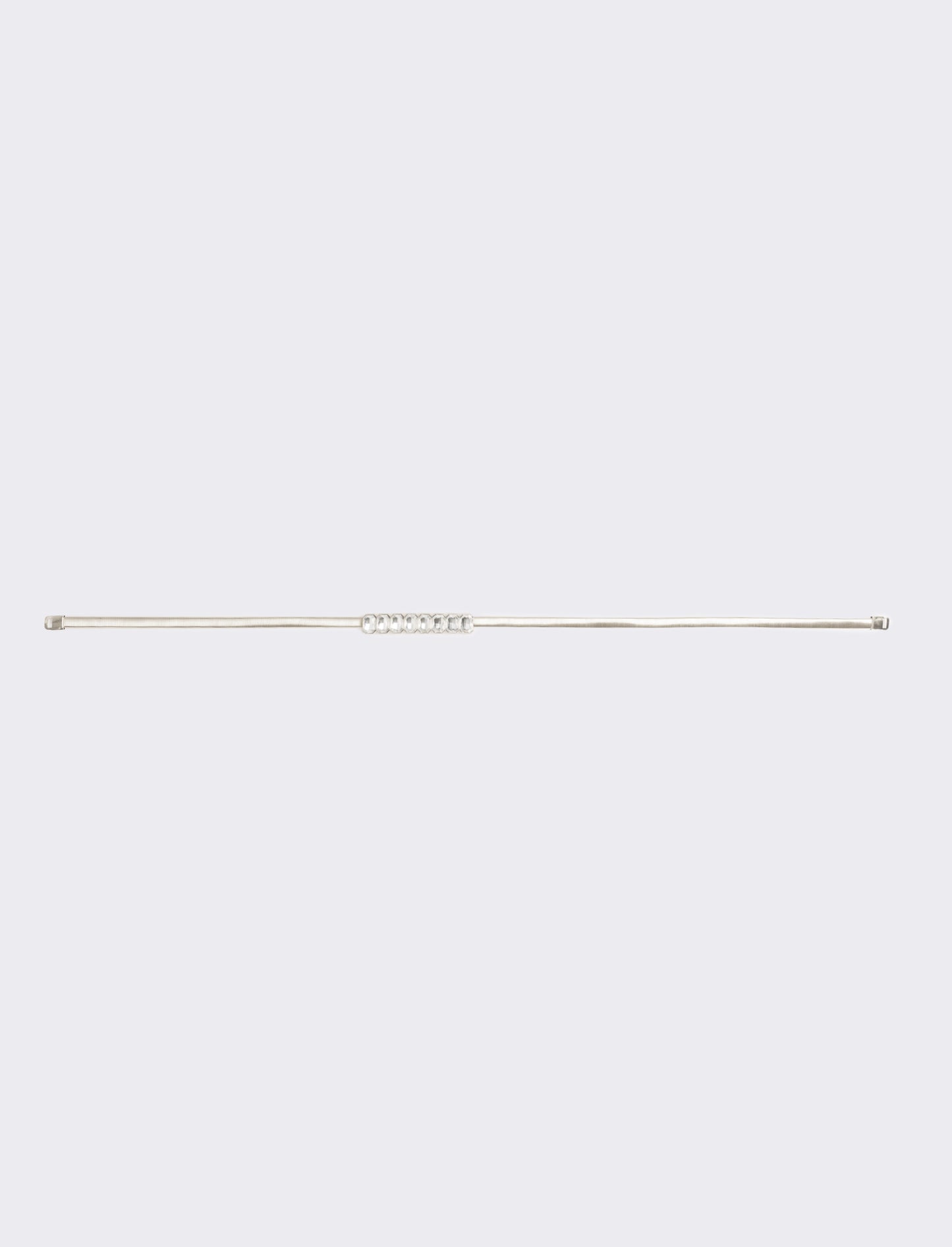 Cintura donna elastica in metallo con fibbia strass - Argento