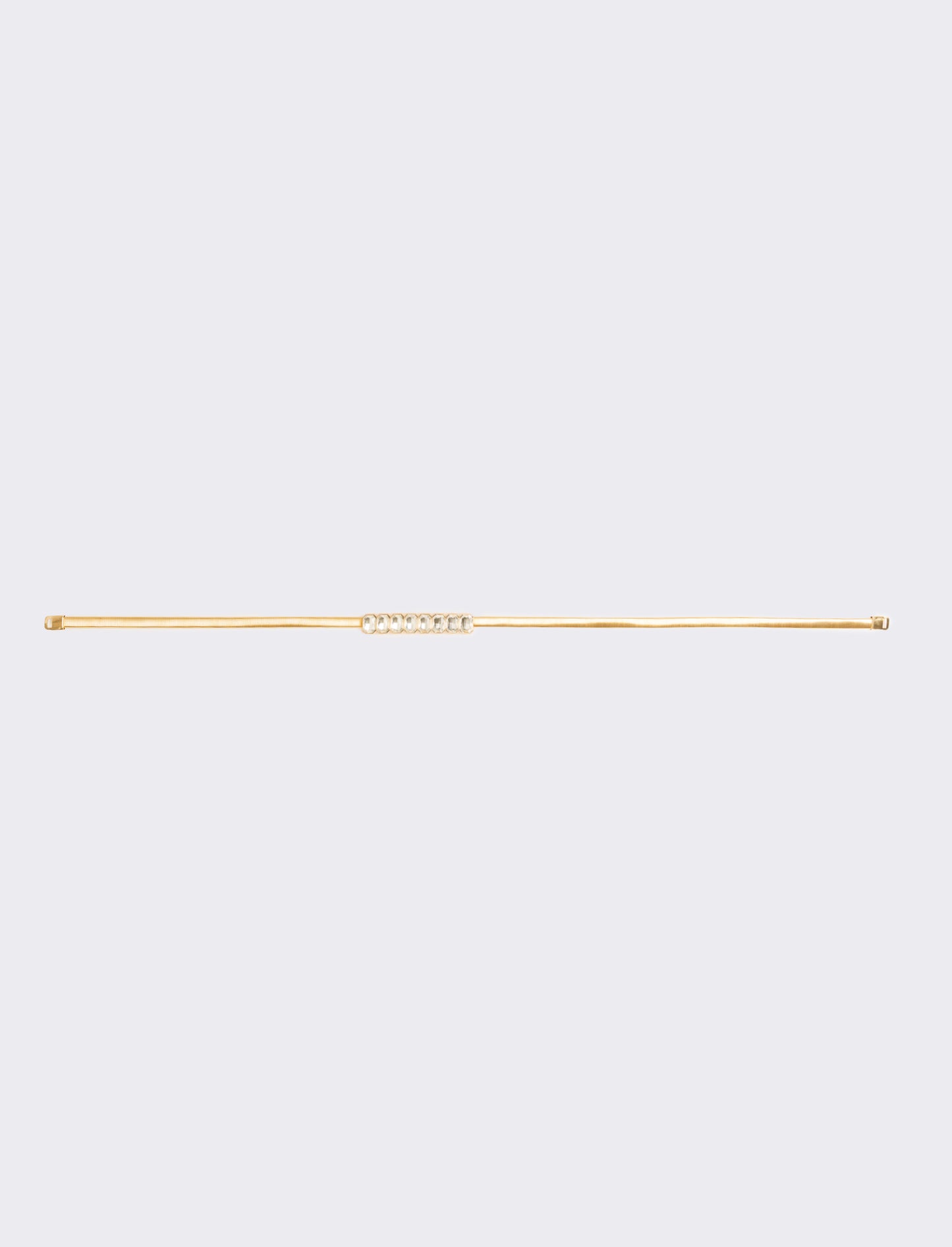 Cintura donna elastica in metallo con fibbia strass - Oro