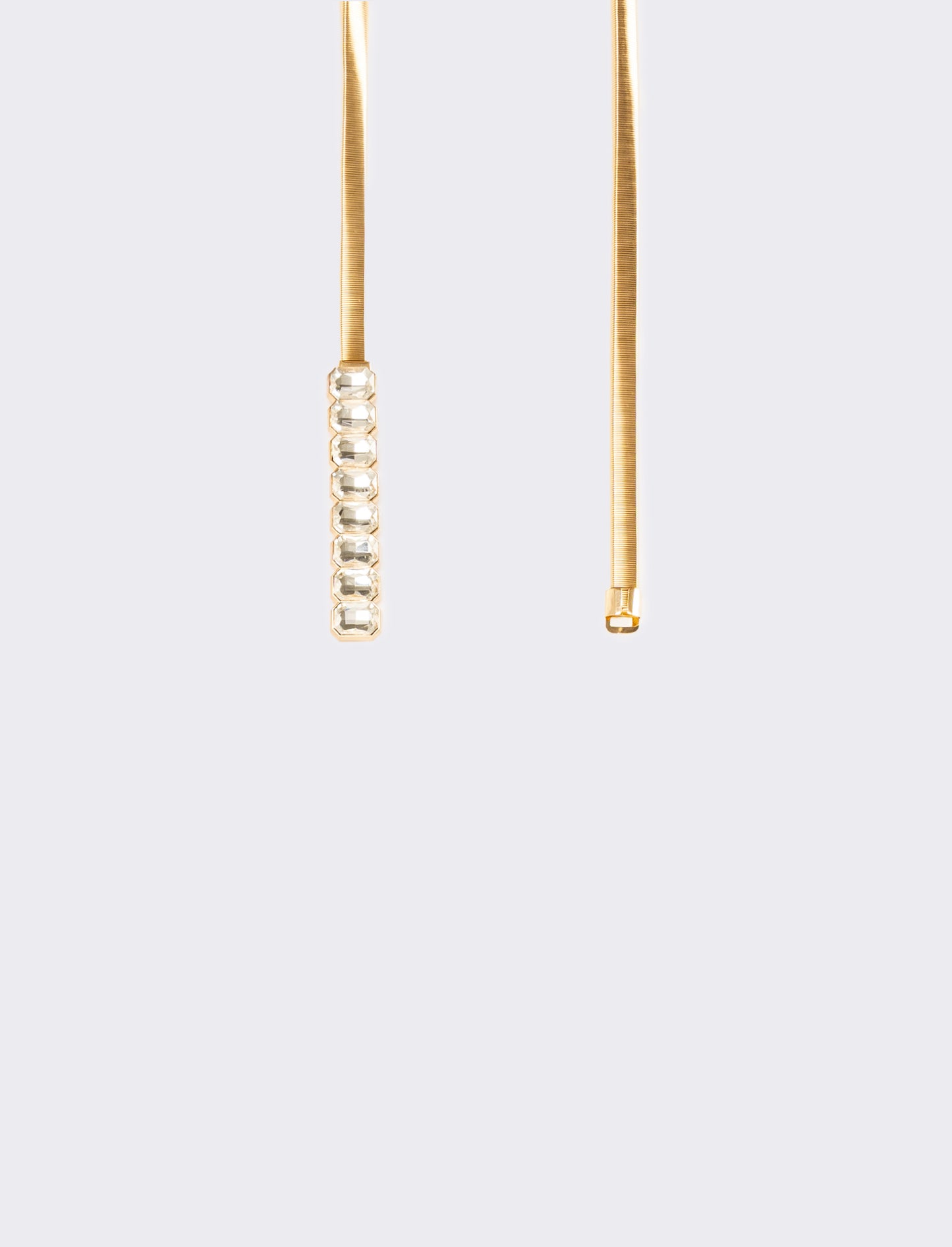 Cintura donna elastica in metallo con fibbia strass - Oro