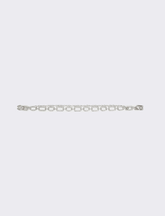 Cintura donna a catena in metallo effetto martellato - Argento