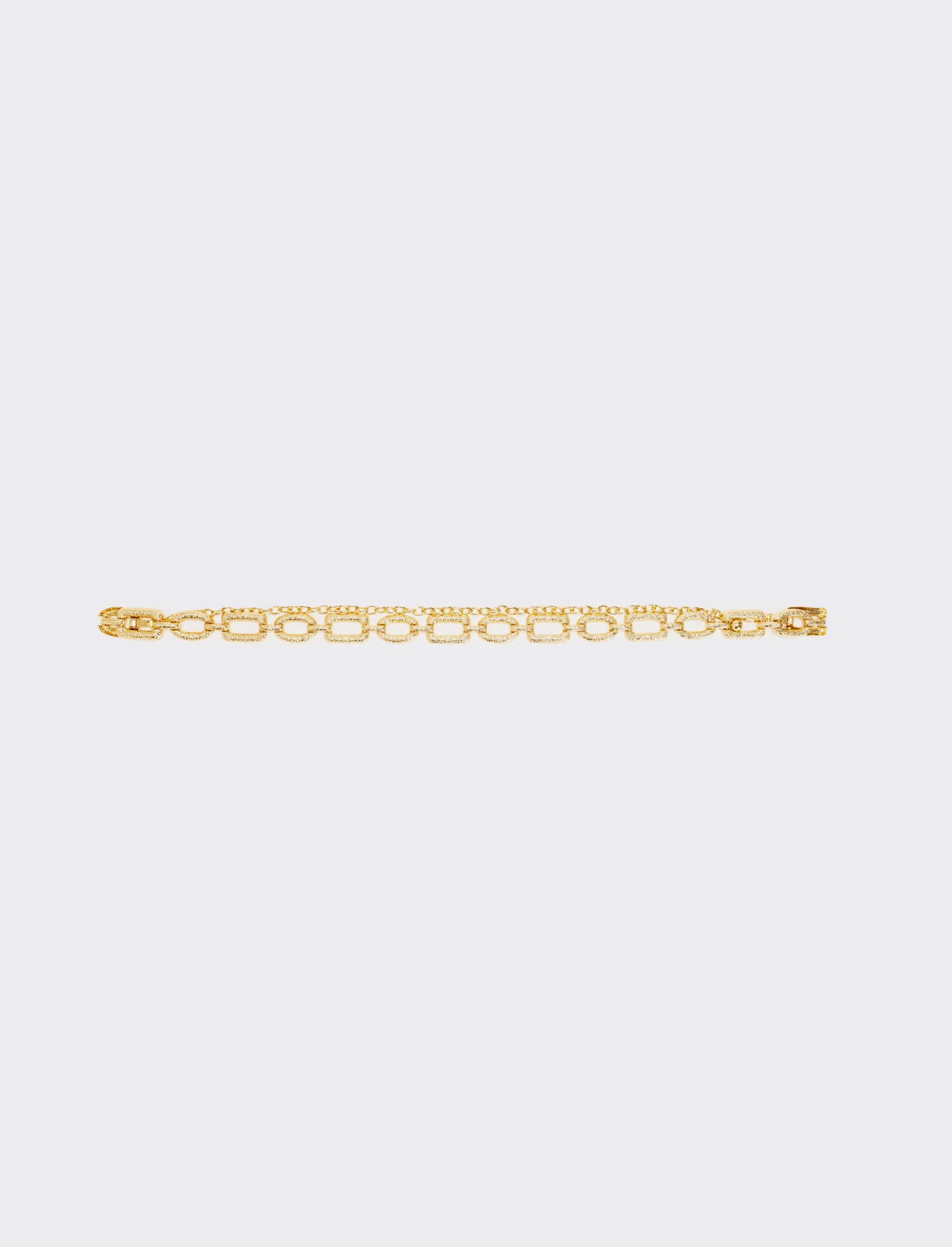 Cintura donna a catena in metallo effetto martellato - Oro