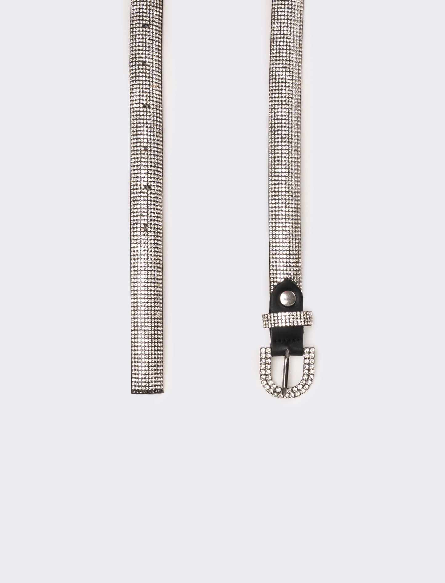 Cintura donna sottile con strass - Argento