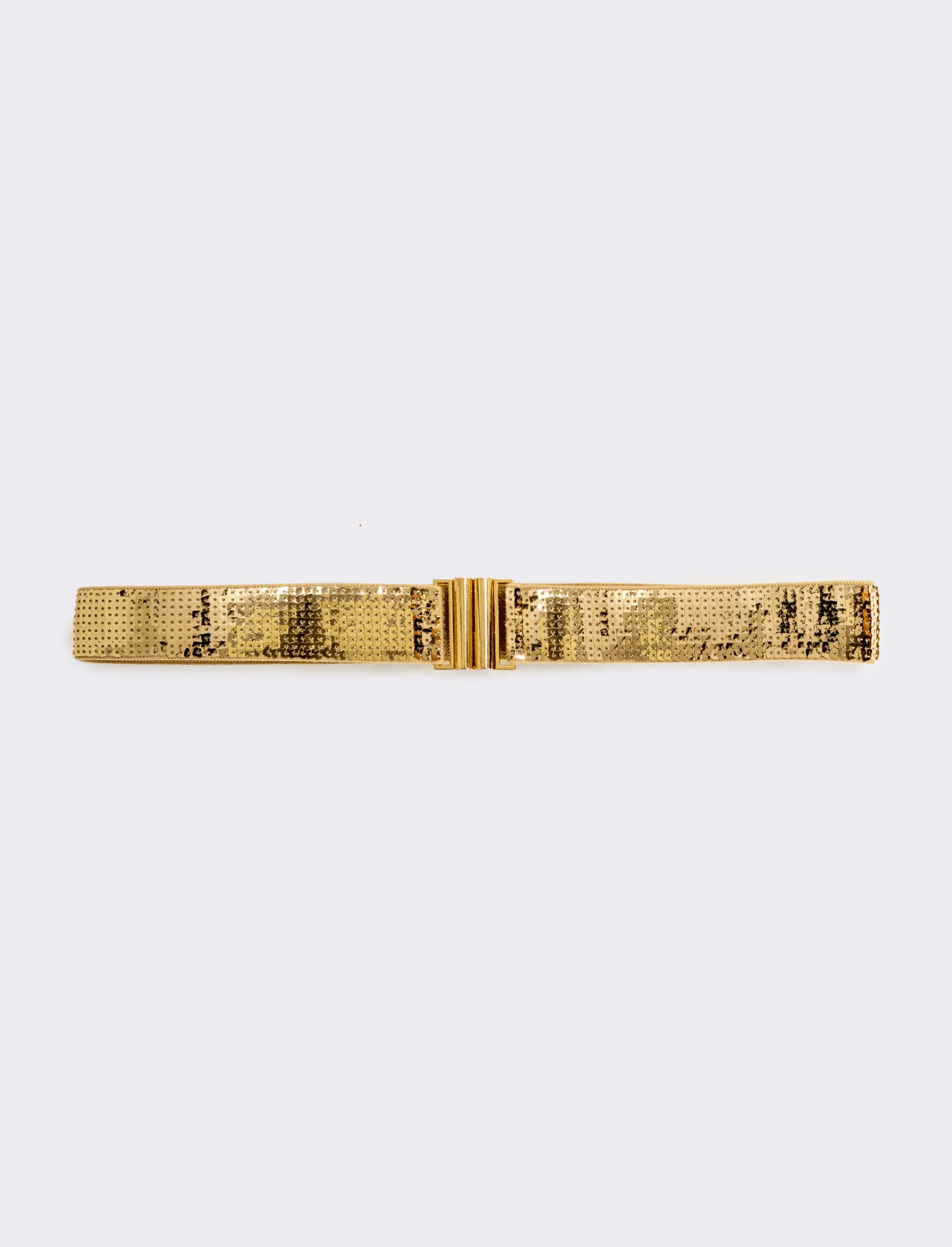 Cintura donna con paillettes quadrata h 4 cm - Oro