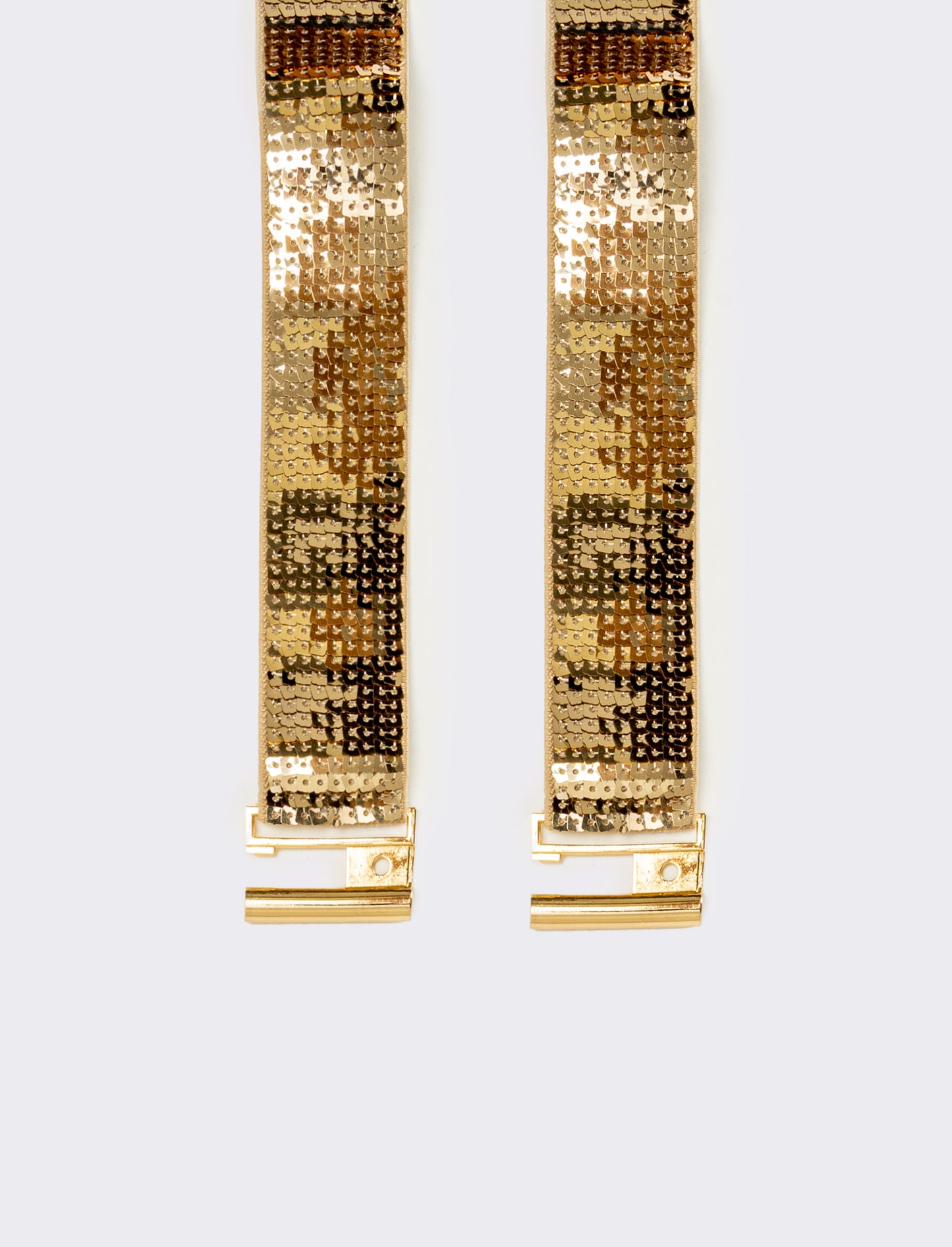 Cintura donna con paillettes quadrata h 4 cm - Oro