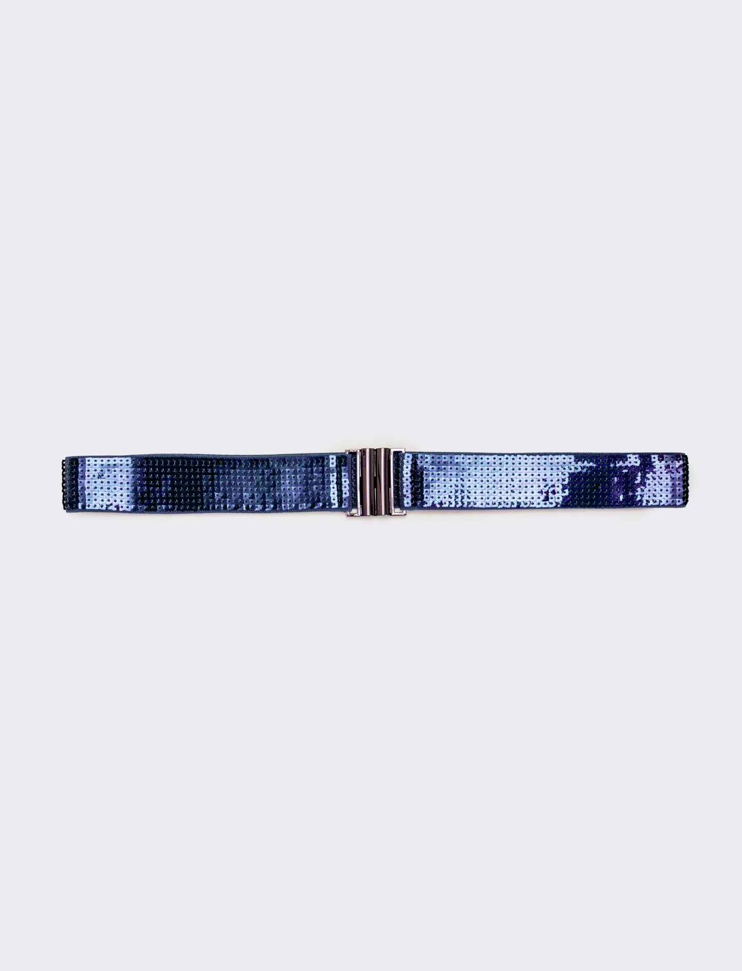 Cintura donna con paillettes quadrata h 4 cm - Blu