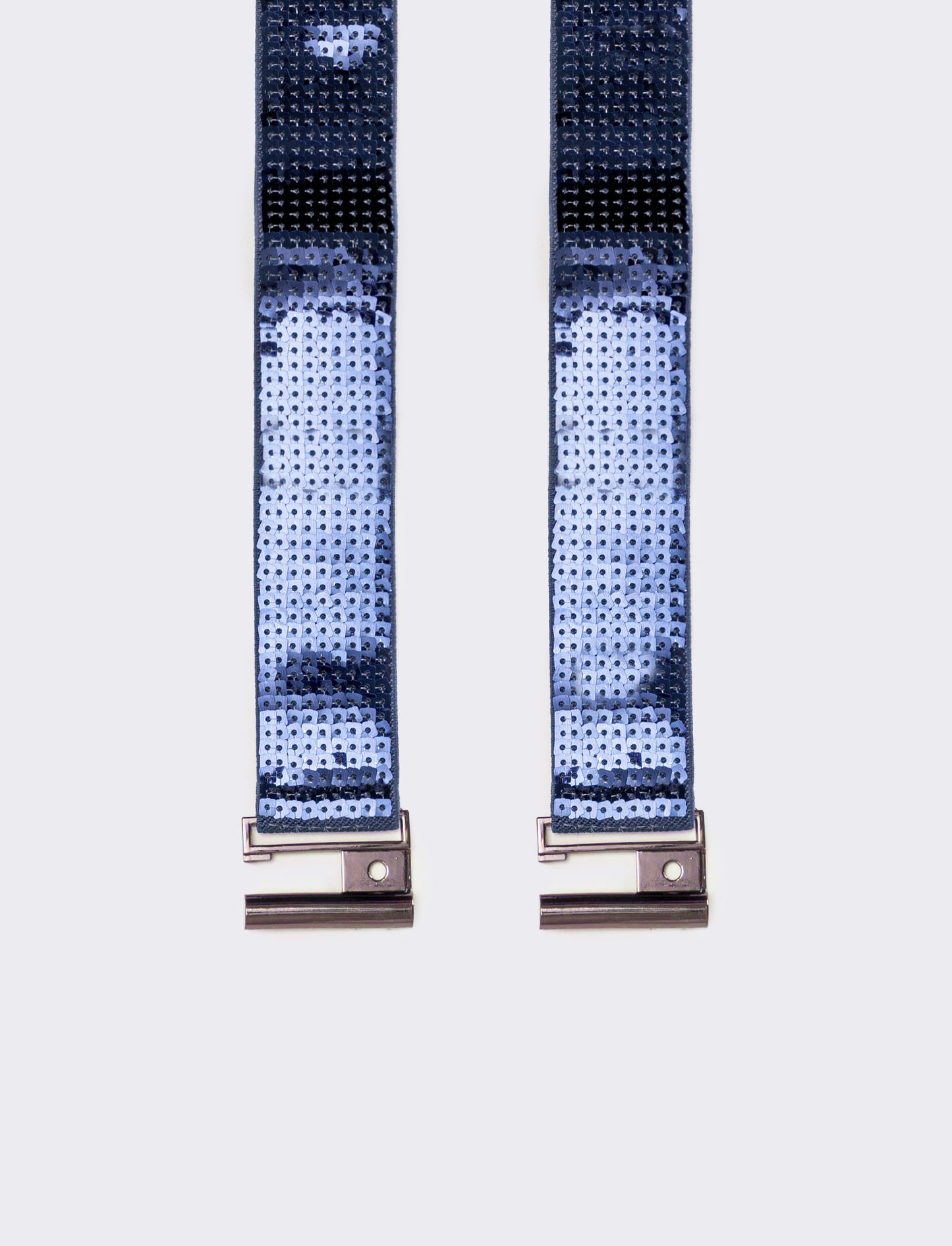 Cintura donna con paillettes quadrata h 4 cm - Blu