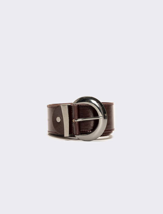 Cintura donna passante asimmetrico h 5 cm - Bordeaux
