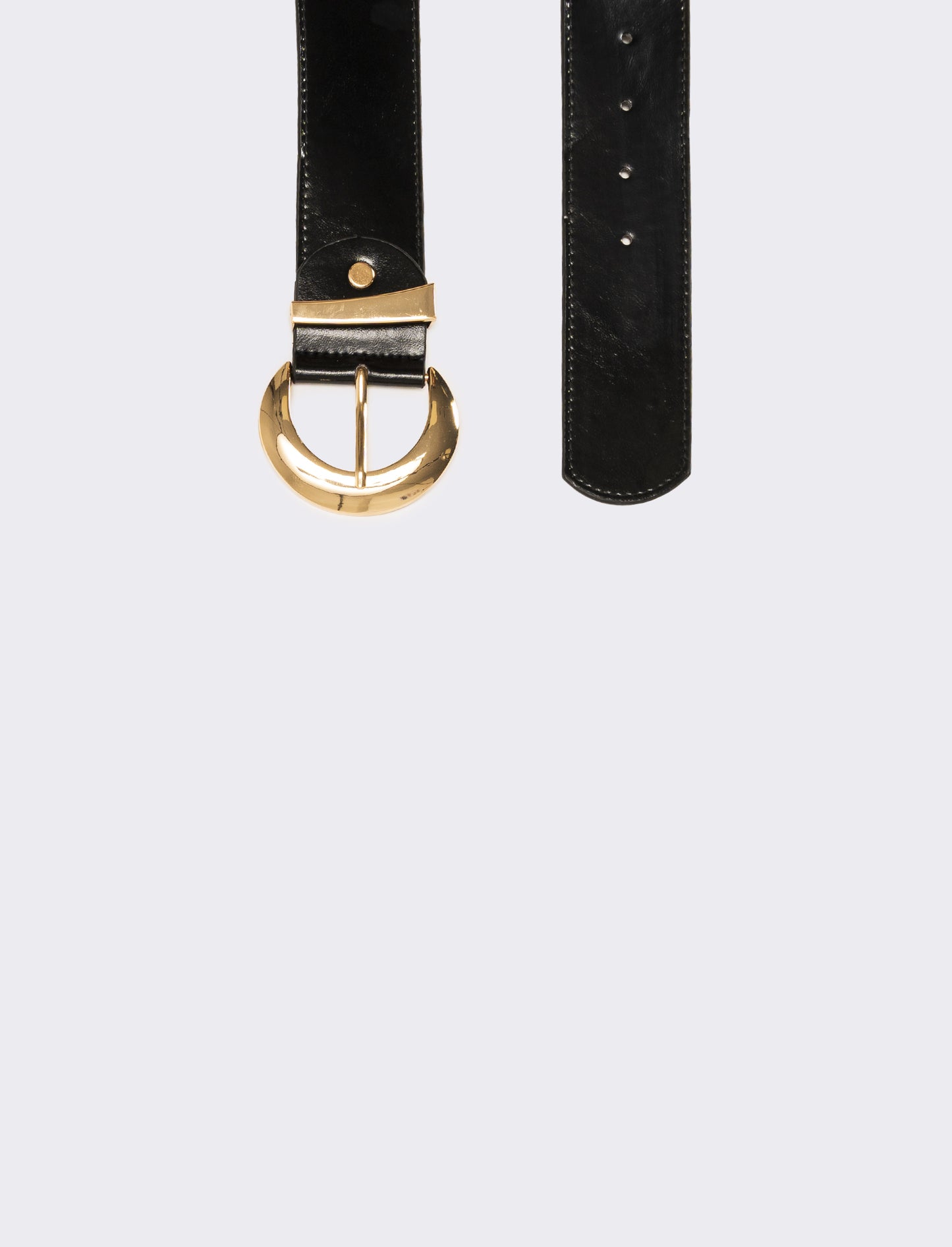Cintura donna passante asimmetrico h 5 cm - Nero-oro