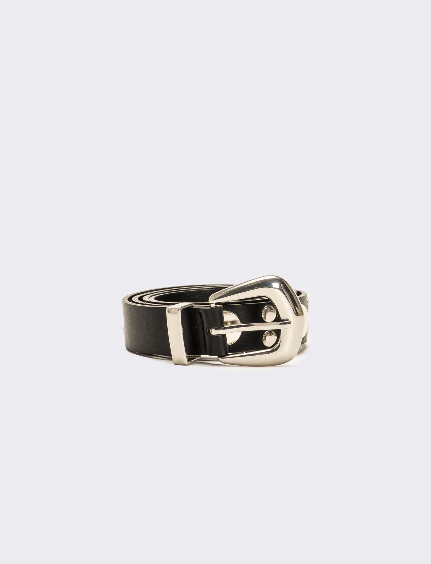 Cintura donna con borchie rotonde - Nero
