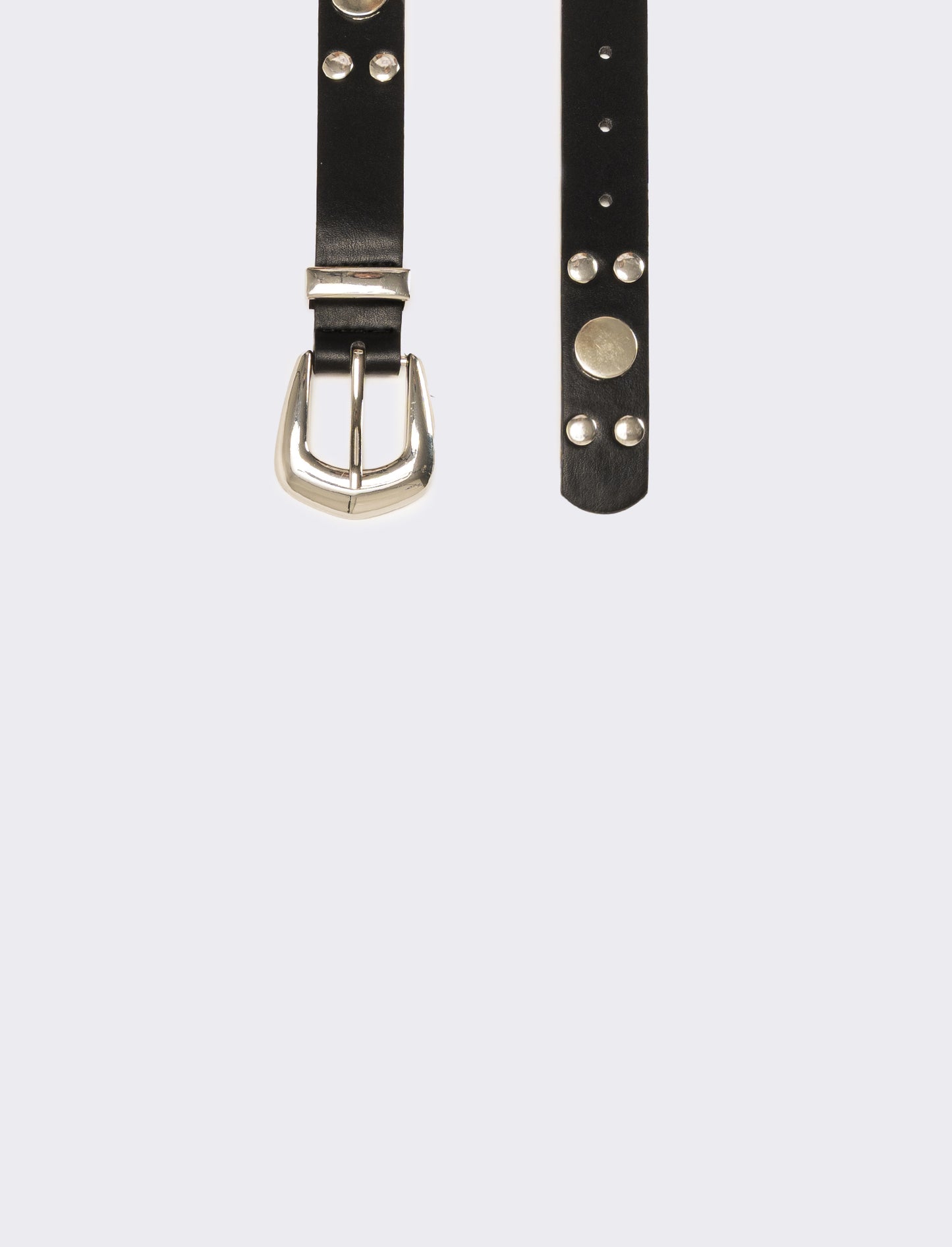 Cintura donna con borchie rotonde - Nero