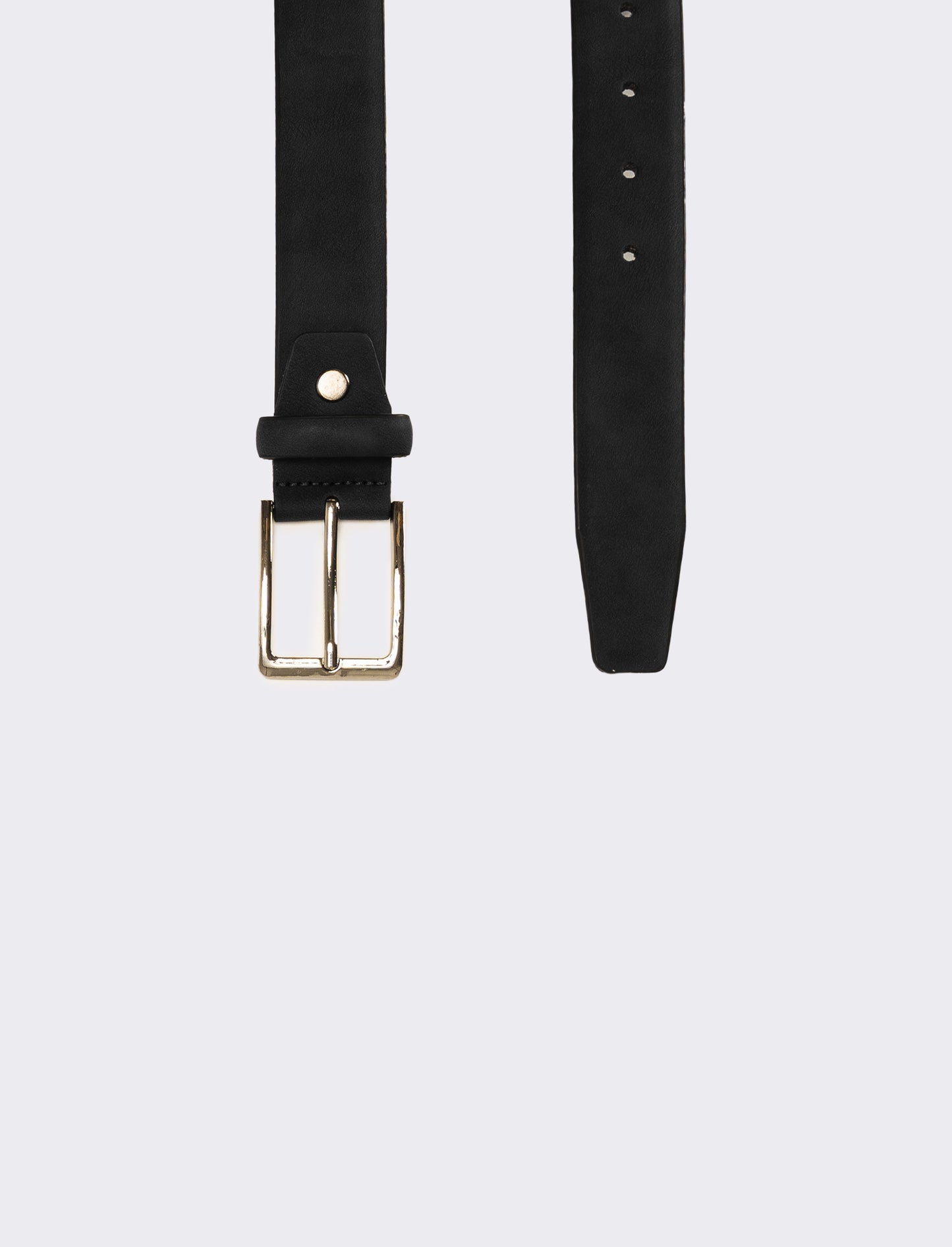 Cintura uomo in suede senza cuciture - Nero