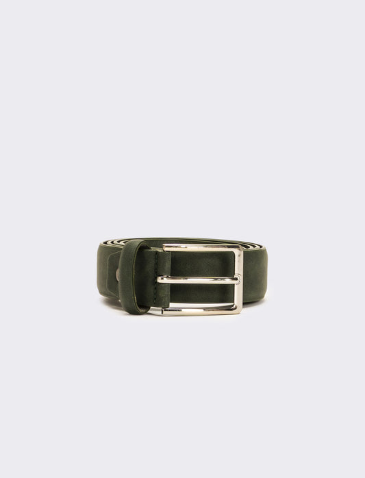 Cintura uomo in suede senza cuciture - Verde