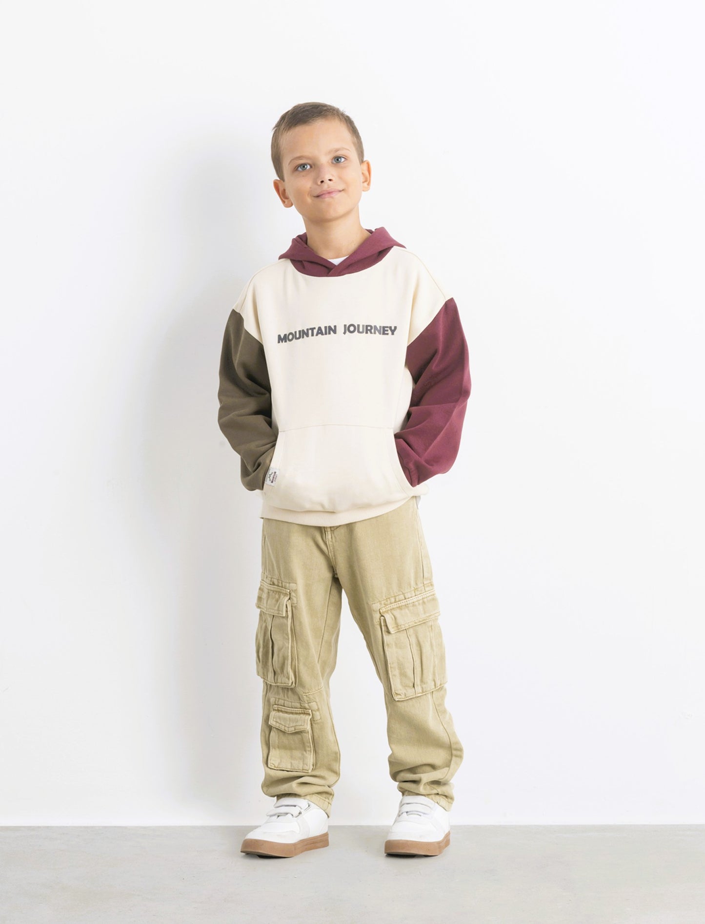 FELPA con cappuccio - Beige