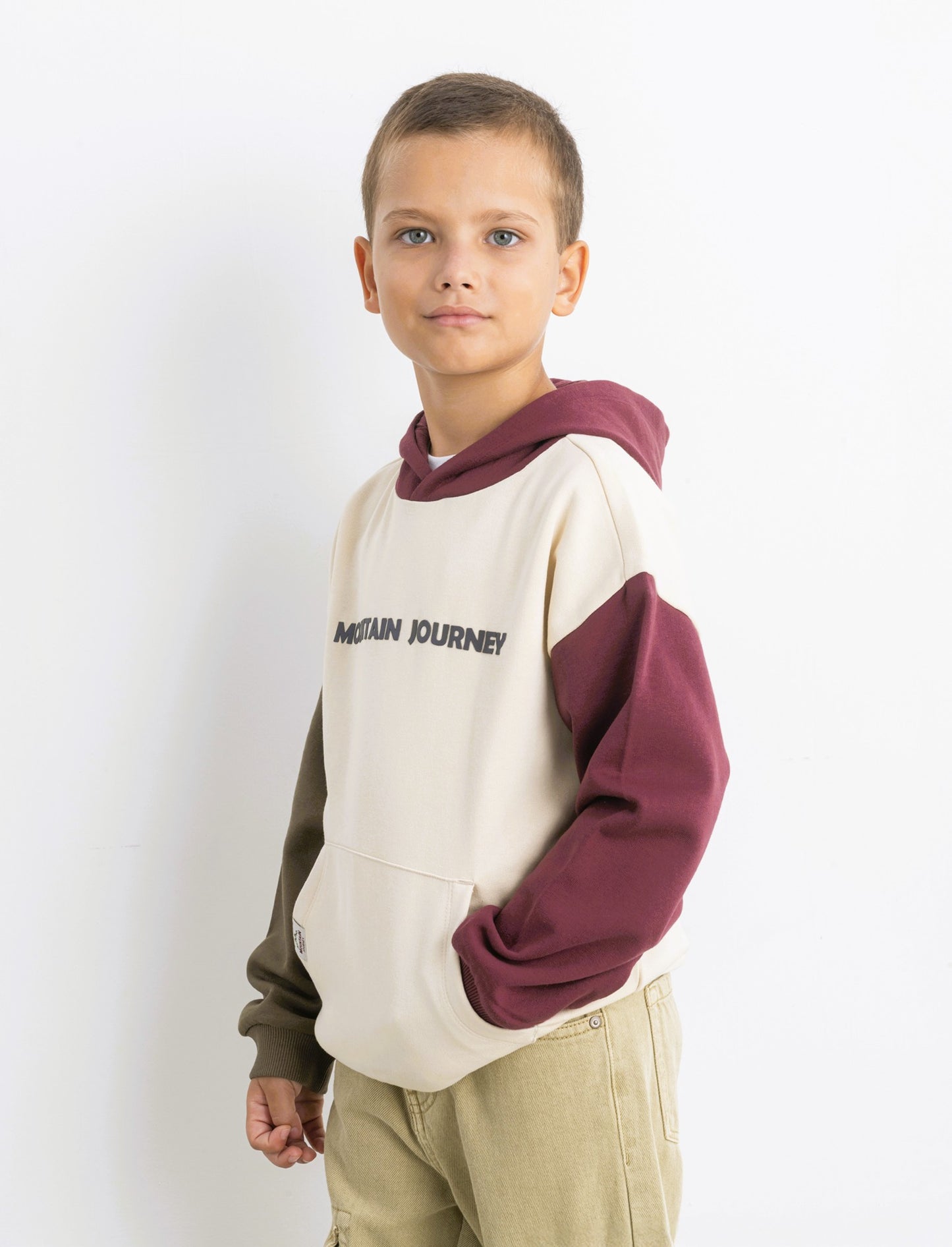 FELPA con cappuccio - Beige