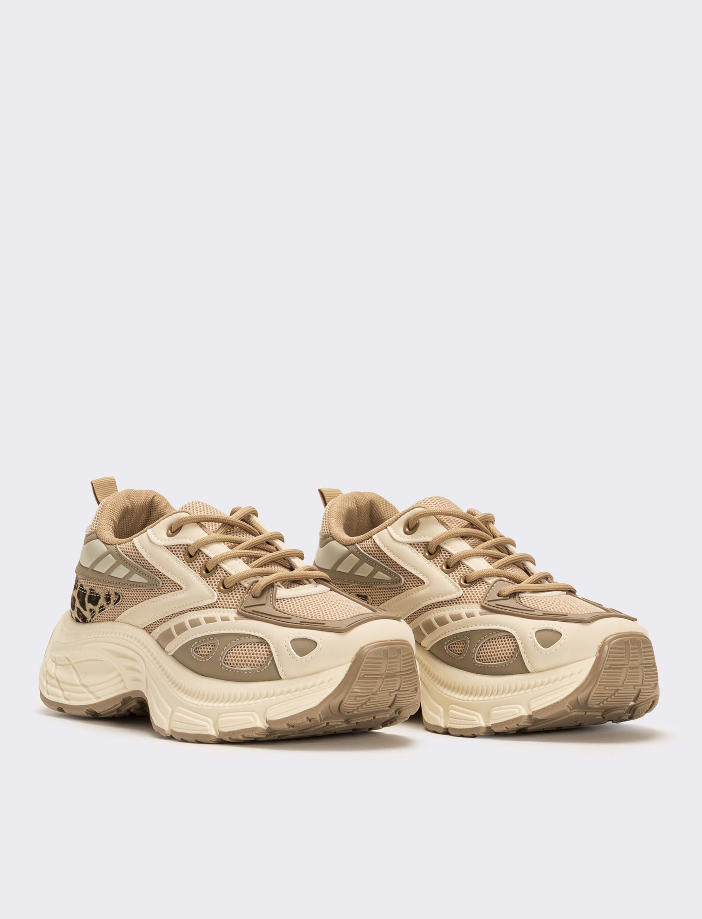 Sneakers effetto cavallino da donna - Beige