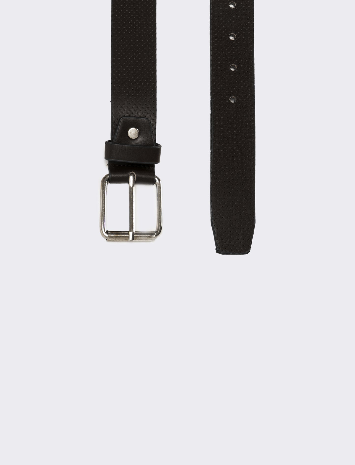 Cintura uomo stampa saffiano - Nero