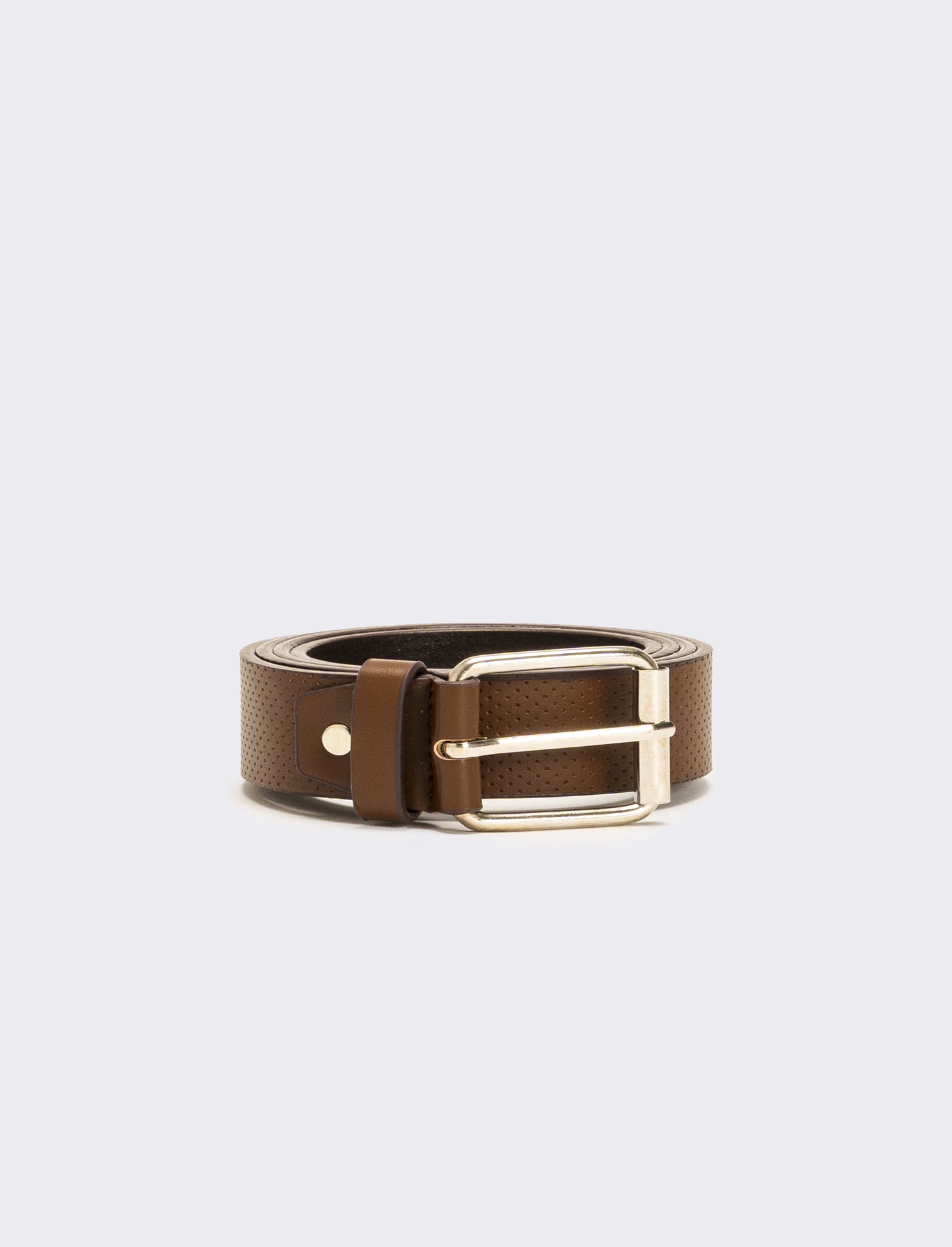 Cintura uomo stampa saffiano - Marrone