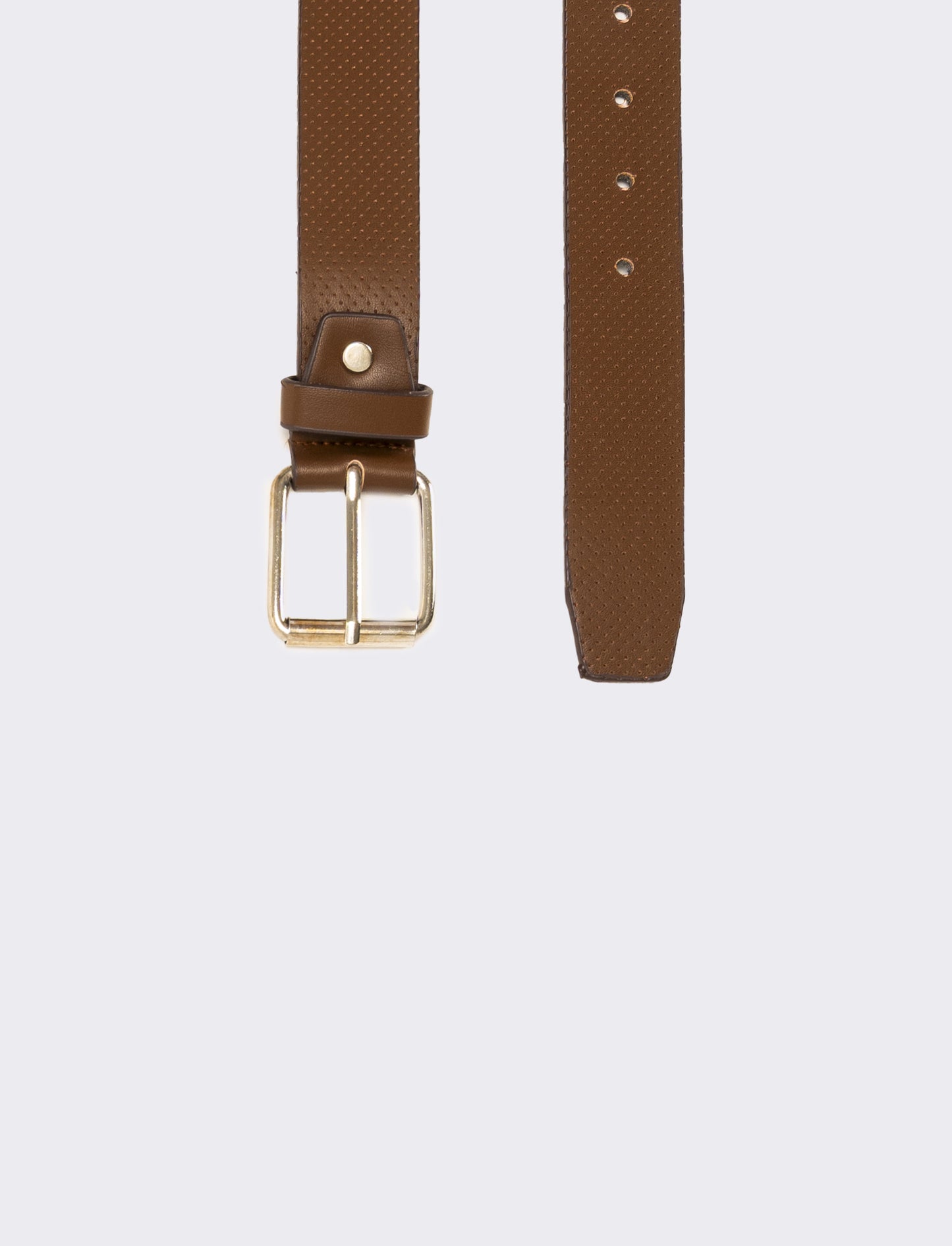 Cintura uomo stampa saffiano - Marrone