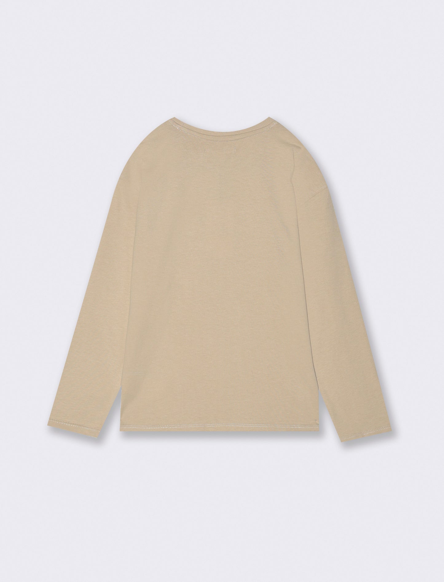 T-shirt manica lunga - Beige
