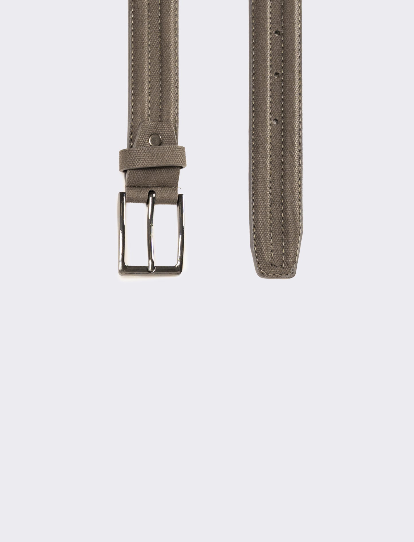 Cintura uomo con fusto a rilievo h 3,5 cm - Grigio fango