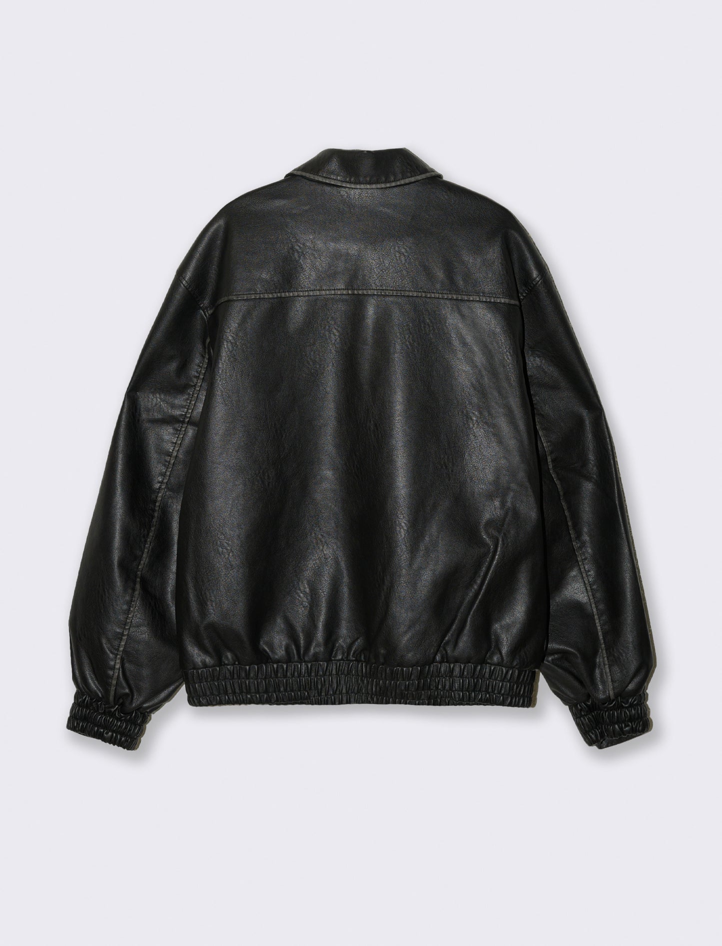 GIUBBOTTO AVIATOR EFFETTO PELLE - Nero