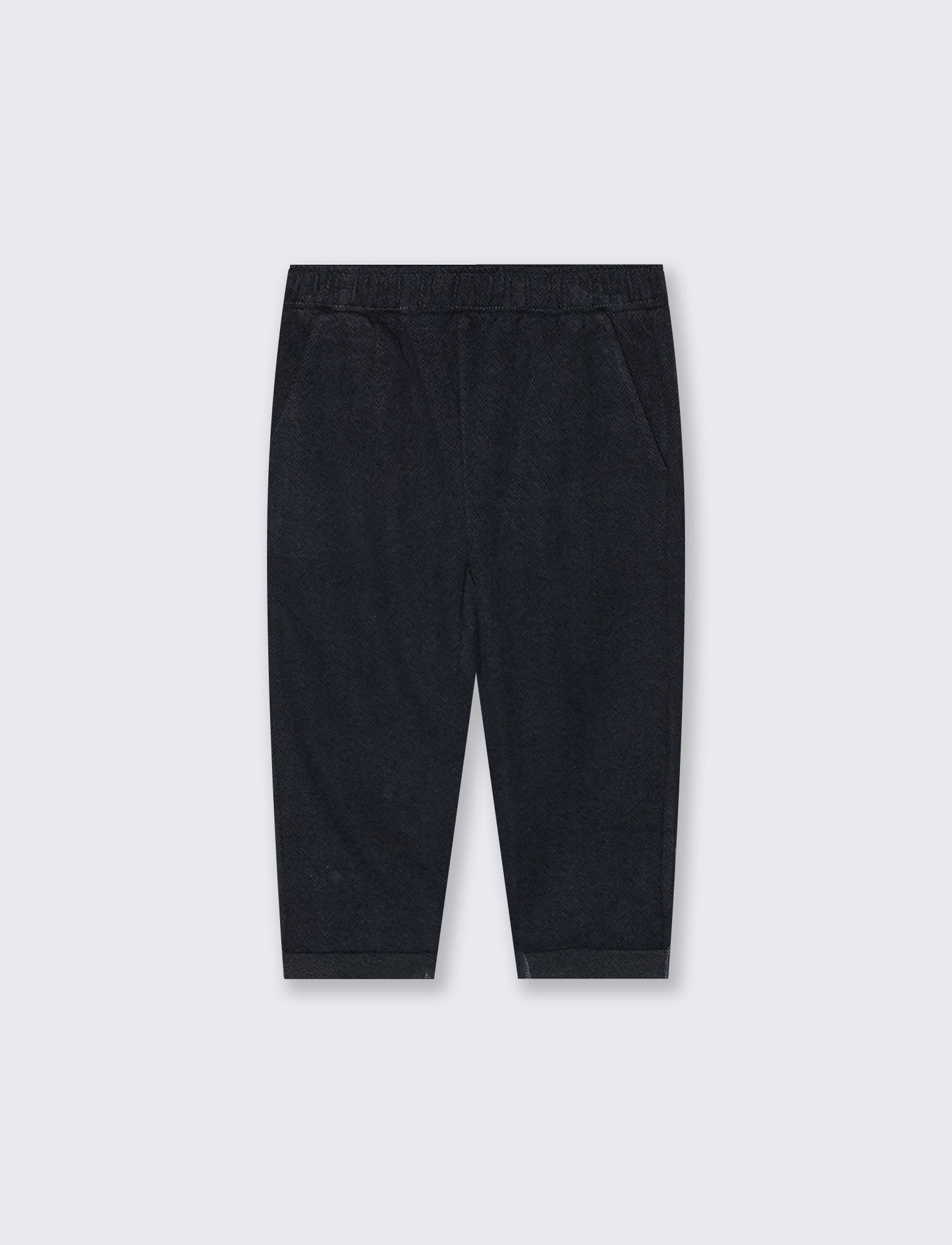 Pantaloni eleganti con pinces e vita elastica - Blu