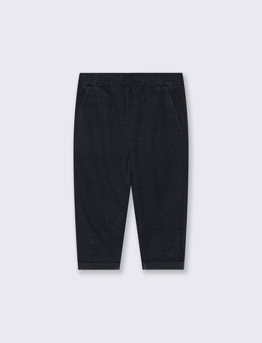 Elegant trousers with pleats and elastic waist - Blue