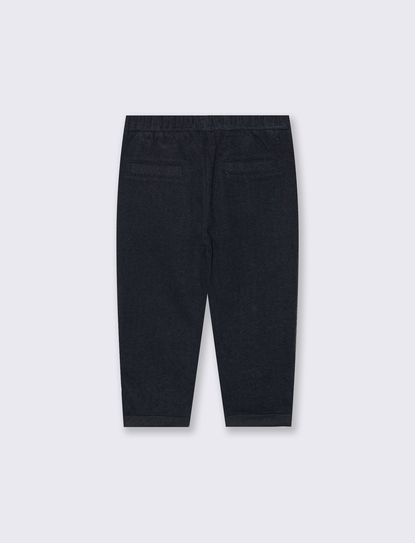 Pantaloni eleganti con pinces e vita elastica - Blu