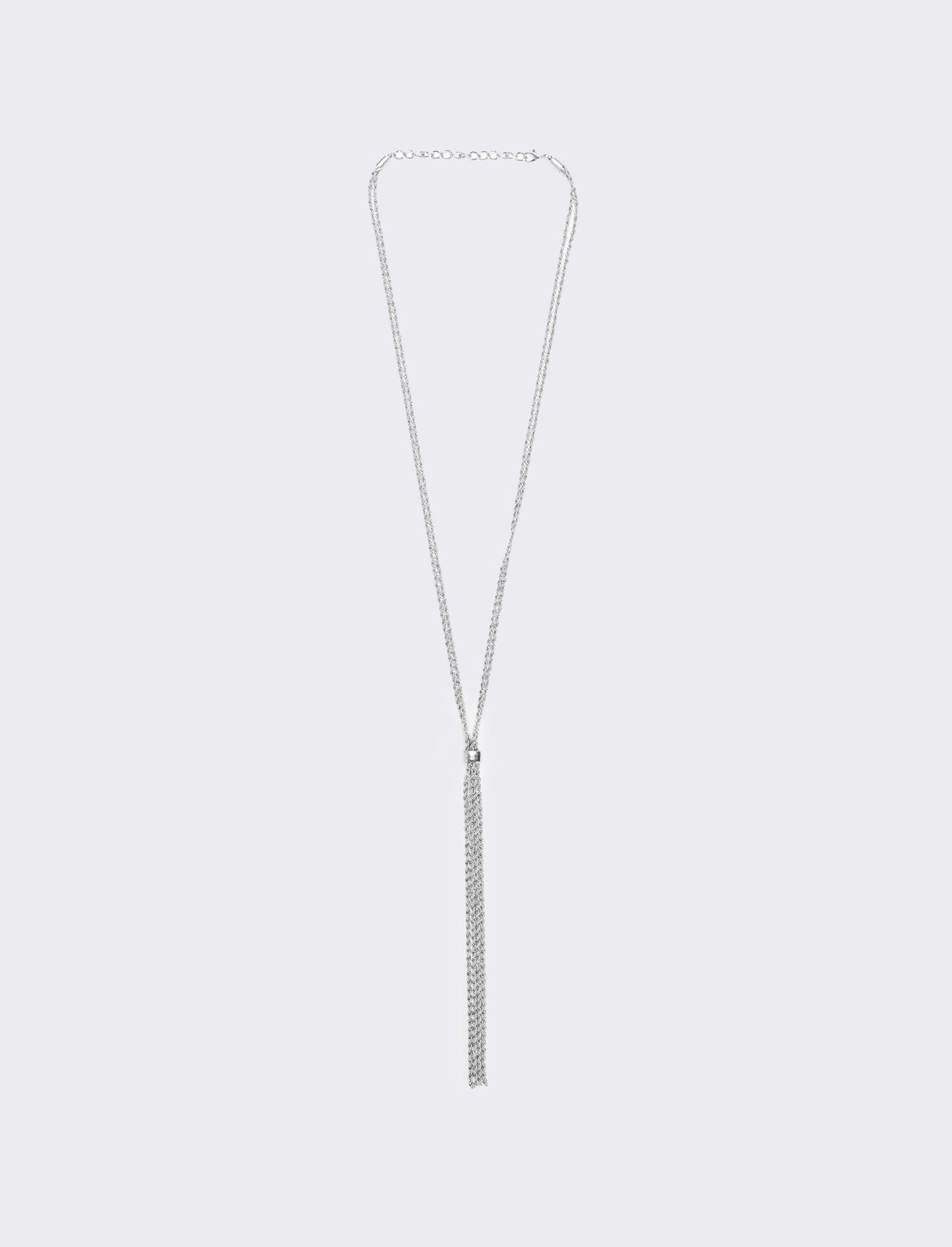 Collana saliscendi in strass elegante - Argento